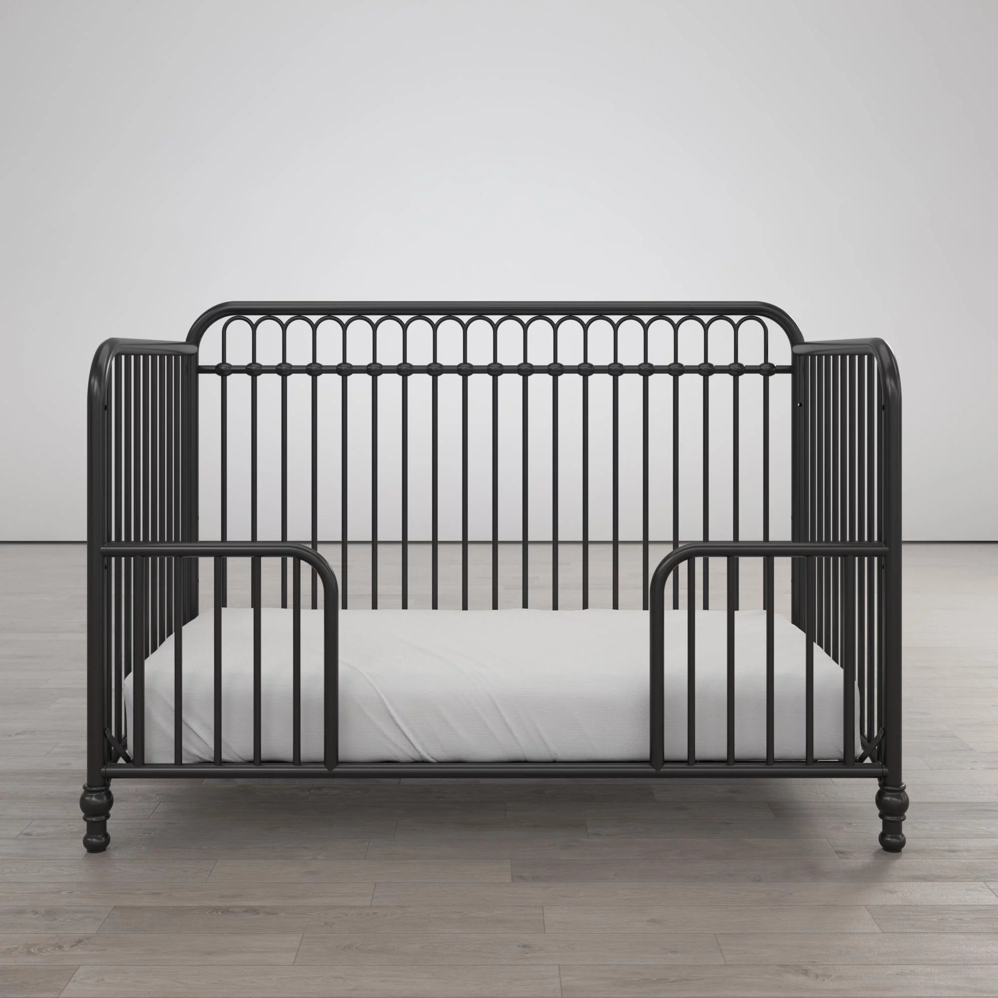 Little Seeds Raven 3-in-1 Convertible Metal Crib, Nursery Furniture, Black