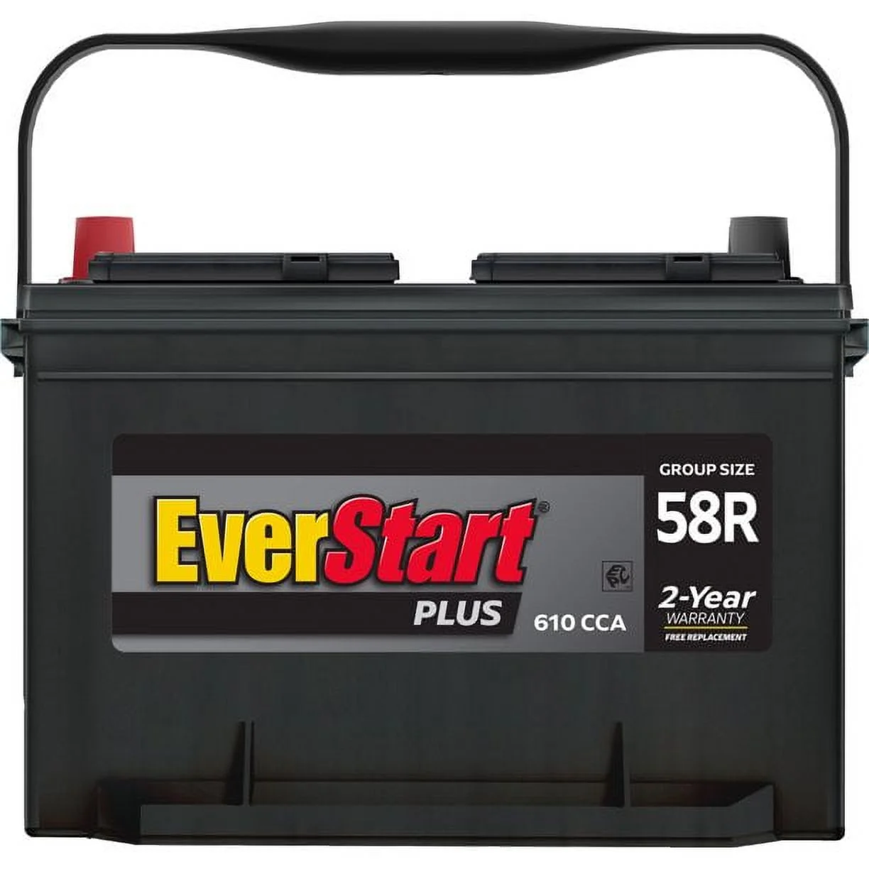 EverStart Plus Lead Acid Automotive Battery, Group Size 58R (12 Volt/610 CCA)