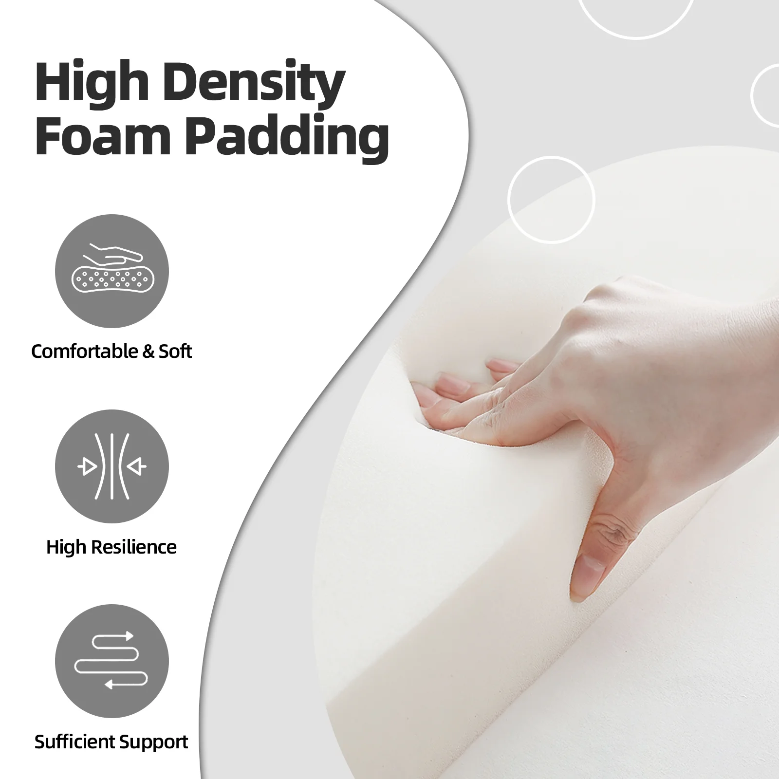 AVAWING Upholstered Tufted Ottoman Bench, Rectangular Accent Bench, Corduroy Padded Benches for Entryway, Dining Room, Living Room, Bedroom, Gray