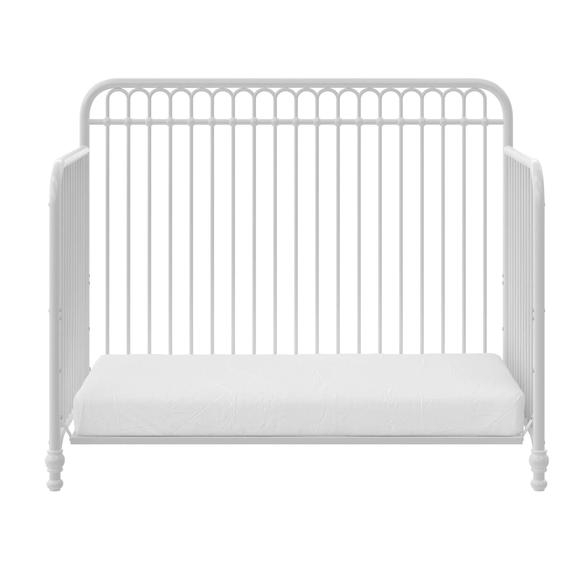 Little Seeds Ivy 3-in-1 Convertible Metal Crib, Off White