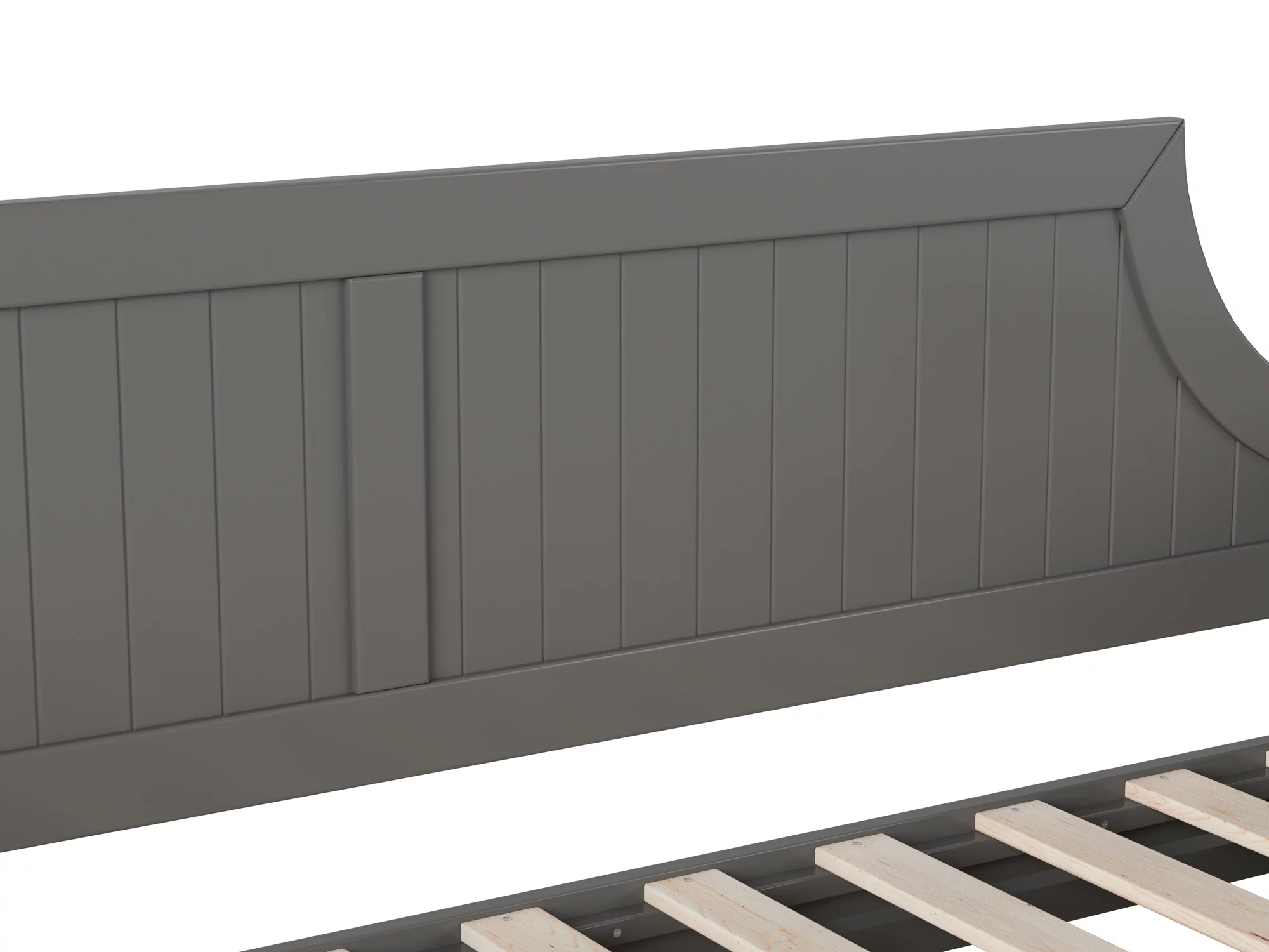 AFI Twin Daybed with Twin Trundle Roll Out Guest Bed in Solid Wood Cambridge Design, Grey