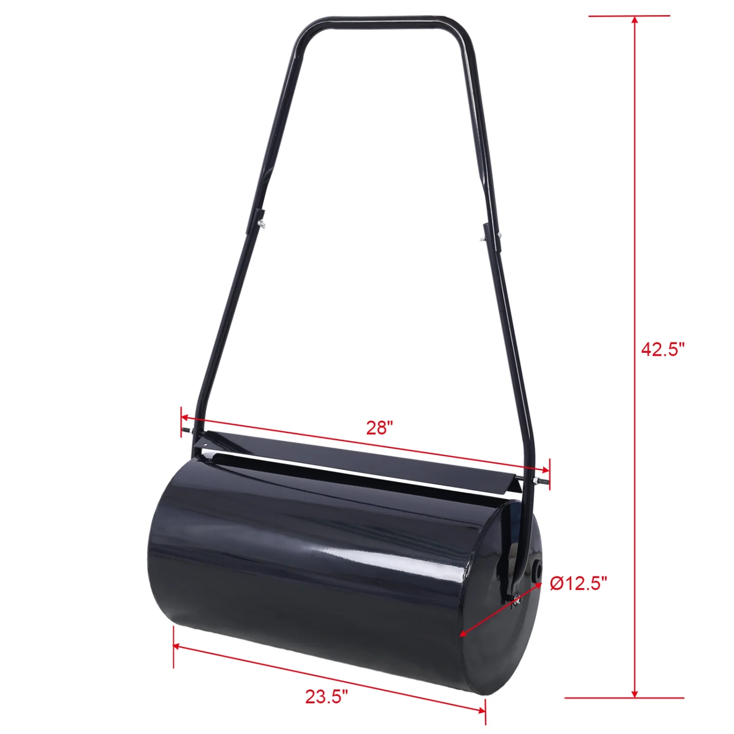 Lawn Roller  Push/Tow Behind Water/Sand Filled Steel Yard Sod Roller for Garden Backyard  13 Gallon