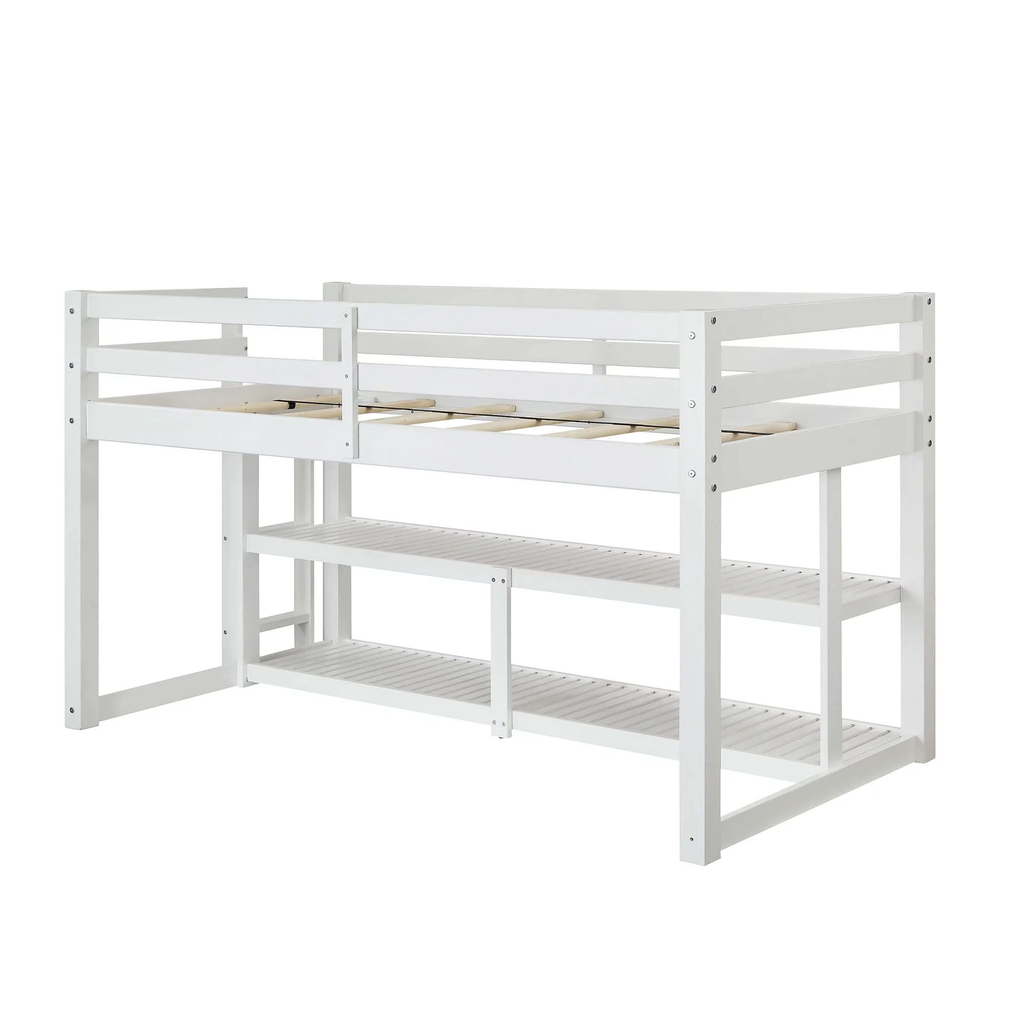 Better Homes and Gardens Greer Twin Loft Storage Bed, White