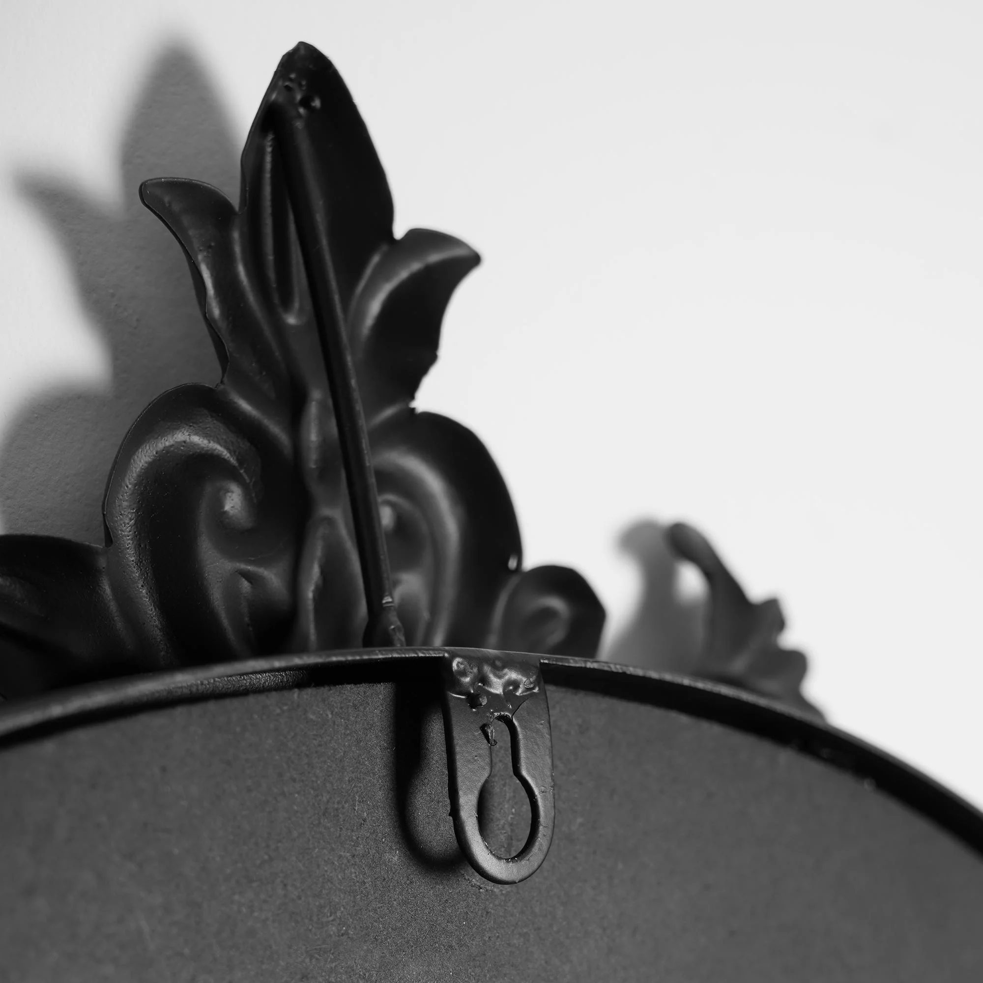 Head West Arch Black Ornate Metal Framed Accent Wall Mirror- 22