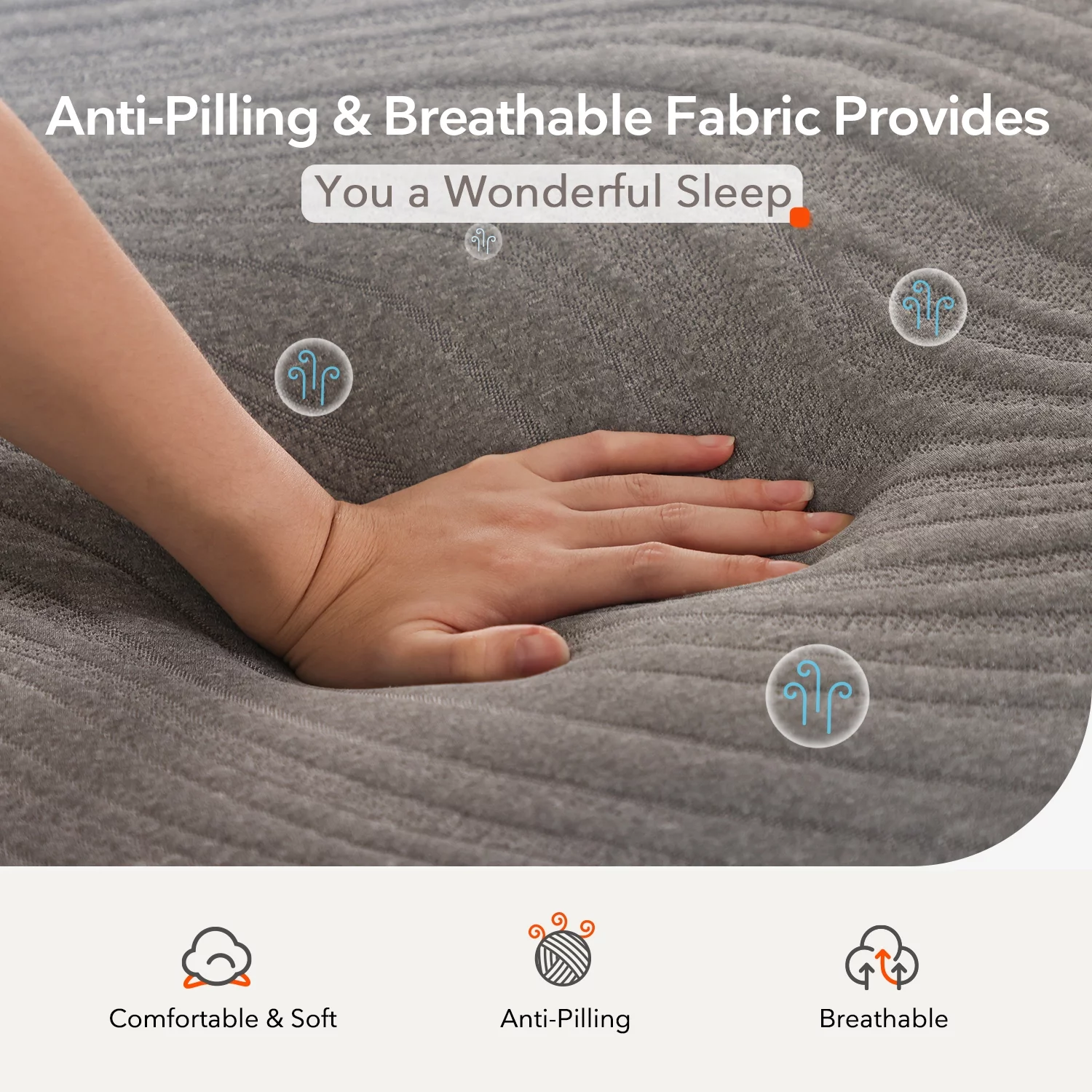 Sweetnight Dreamy 12 inch Adult Gel Memory Foam Mattress in a Box Queen Size