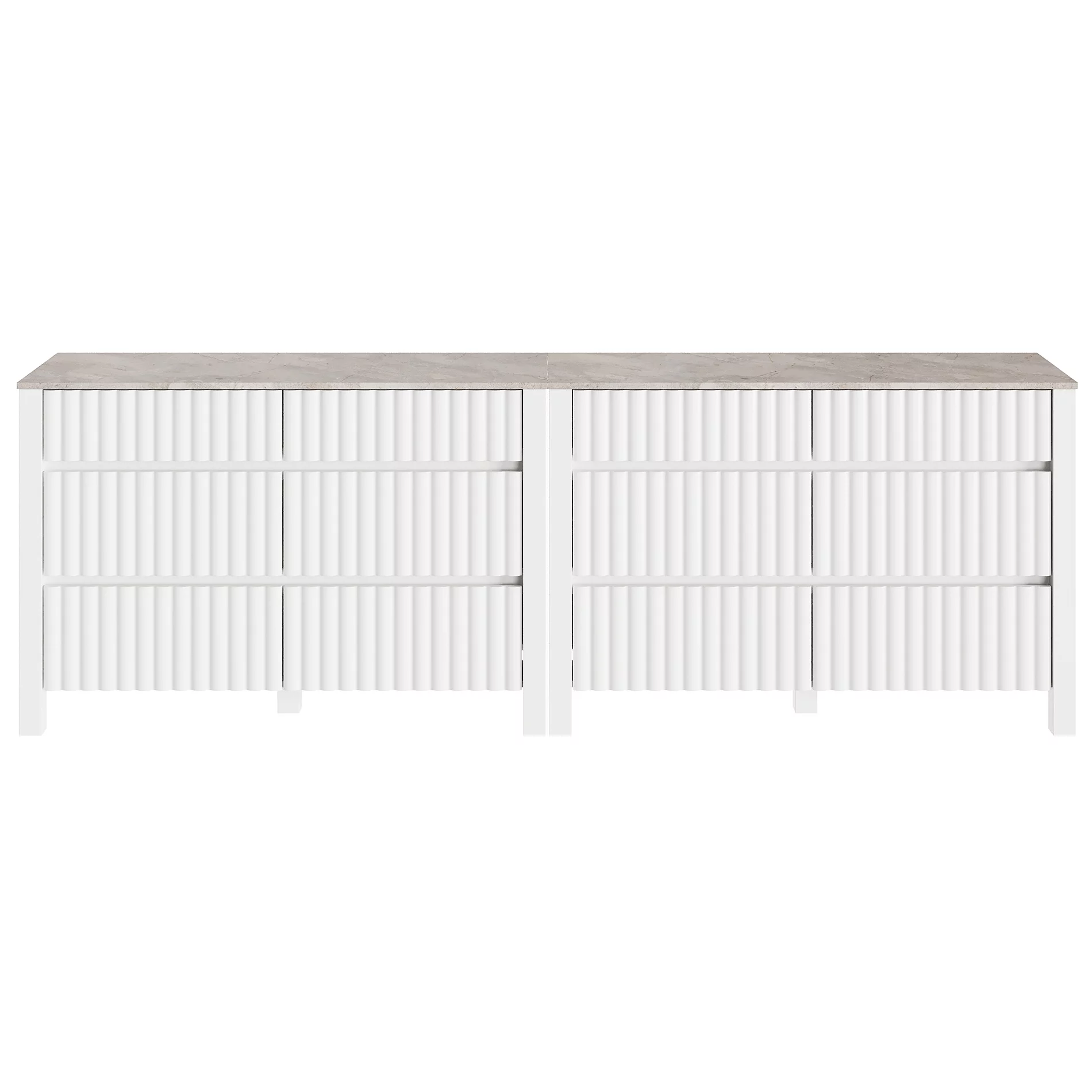 WAMPAT White Dresser for Bedroom with 12 Drawers,Modern Chests & Dressers Storage Cabinet Organizer,Changing Table Dresser for Living Room,Nursery, Hallway