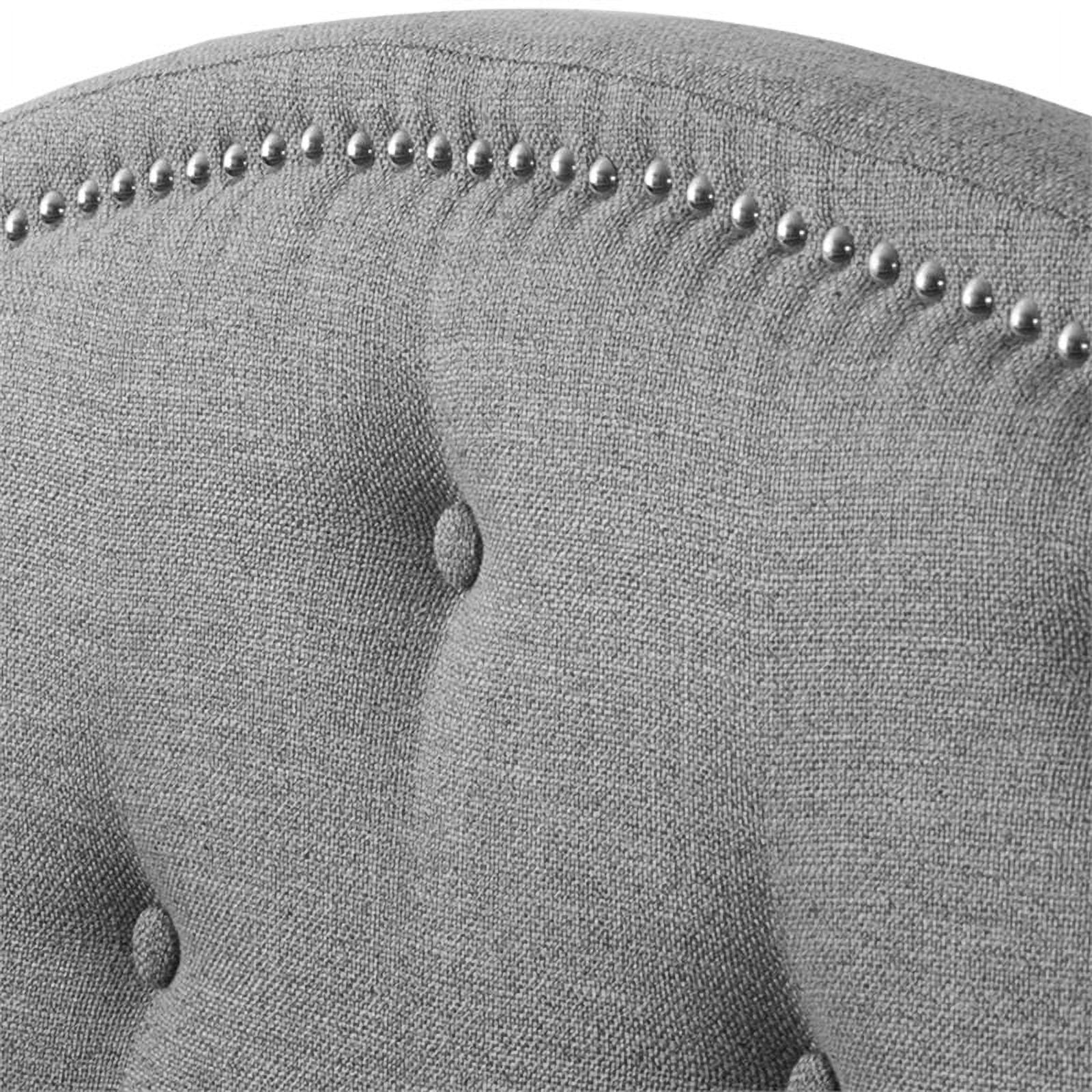 Pemberly Row Transitional Light Gray Tufted Fabric Day Bed with Trundle