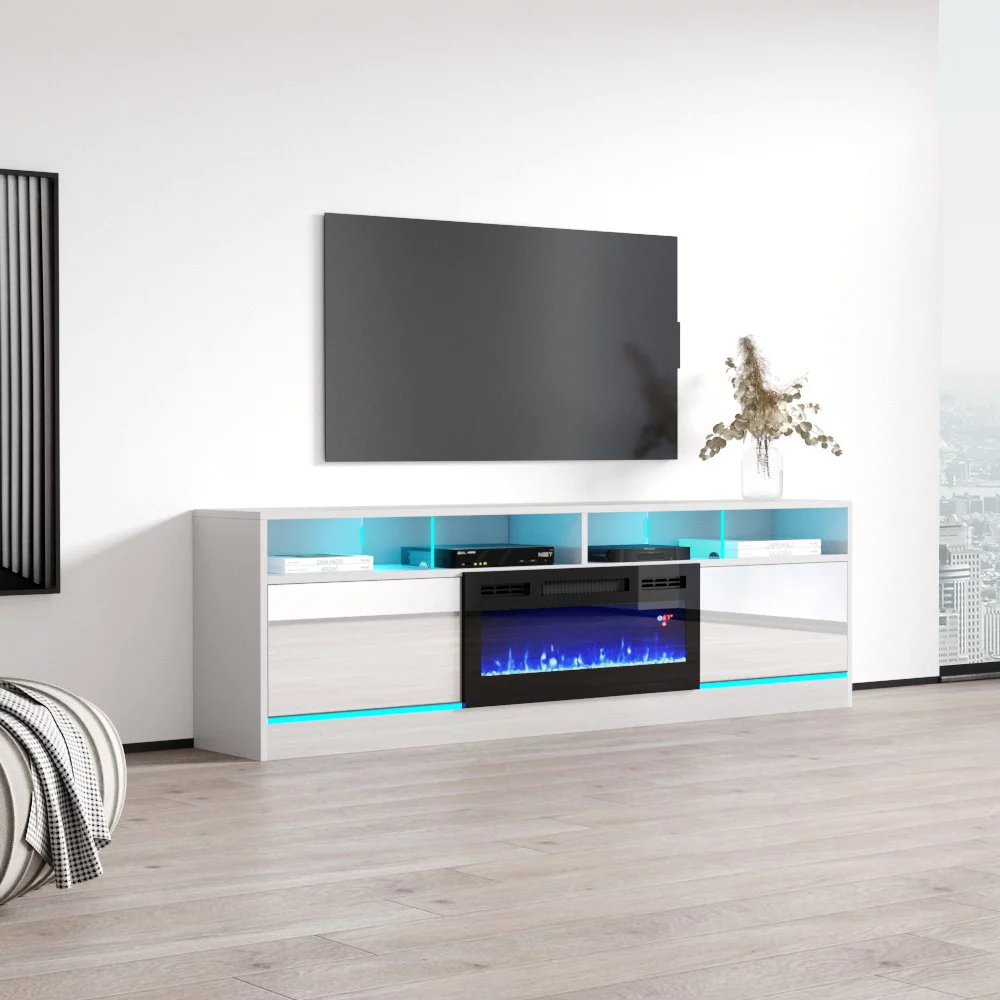 Disparo BL-05 Fireplace TV Stand for TVs up to 90