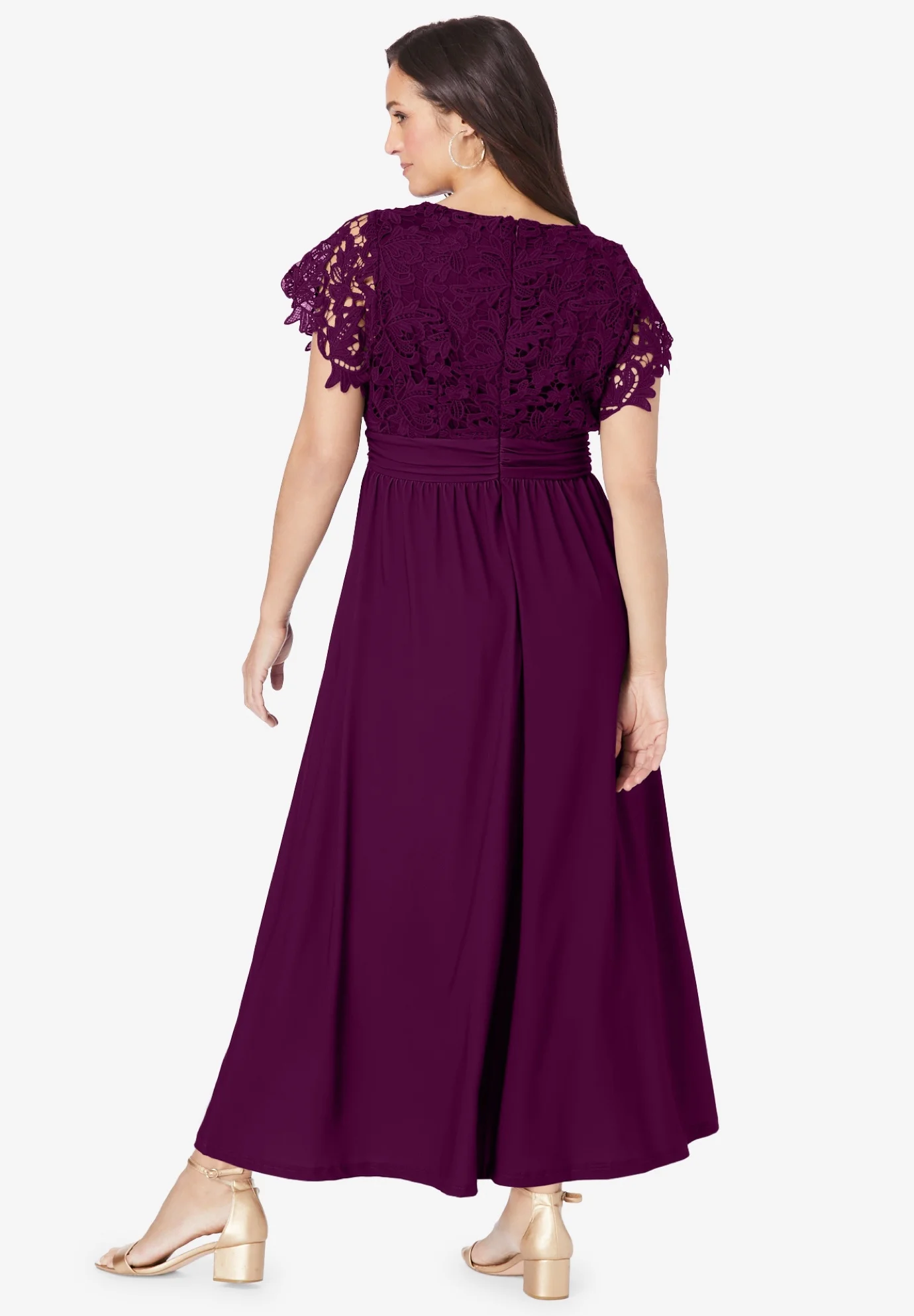 Jessica London Women's Plus Size Lace Maxi Dress