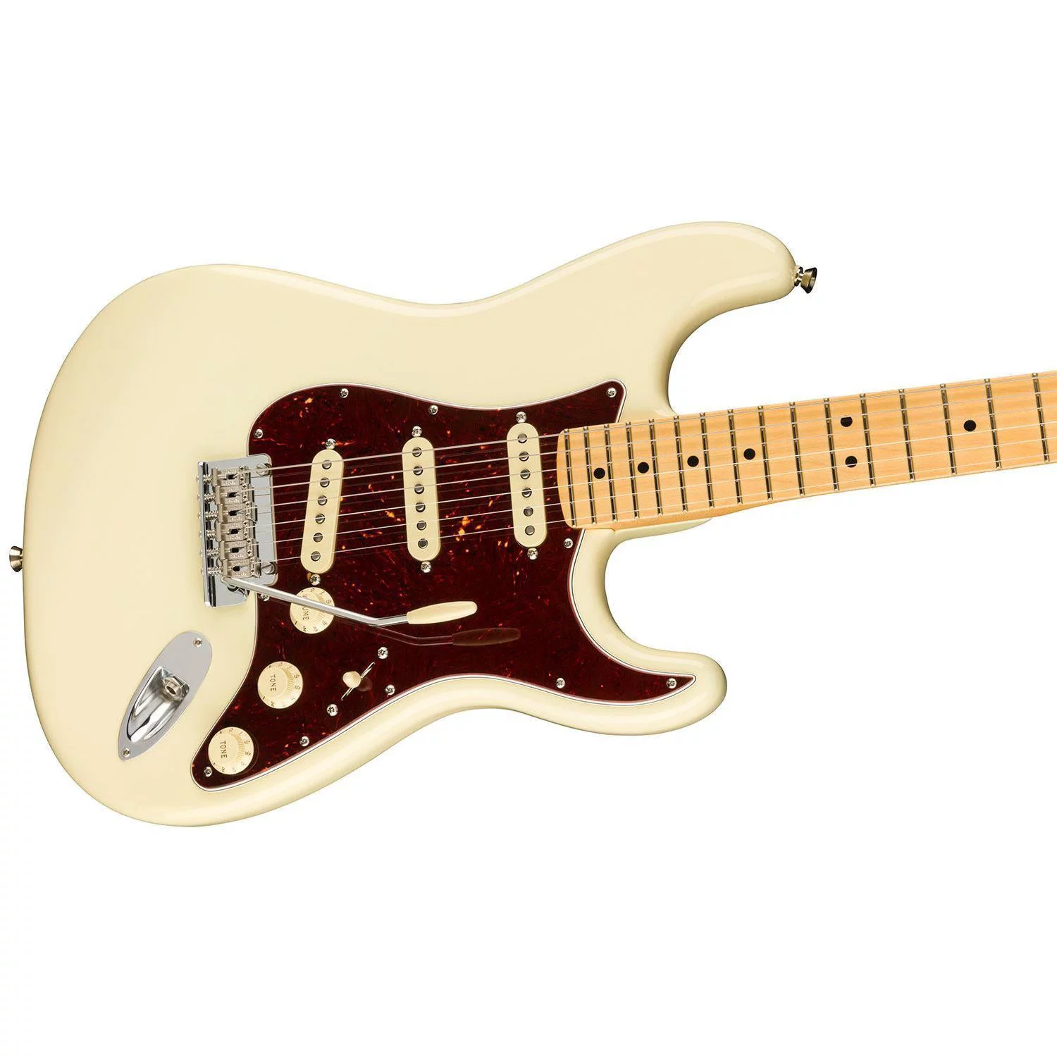 Fender American Professional II Stratocaster Electric Guitar (Olympic White, Maple Fretboard)