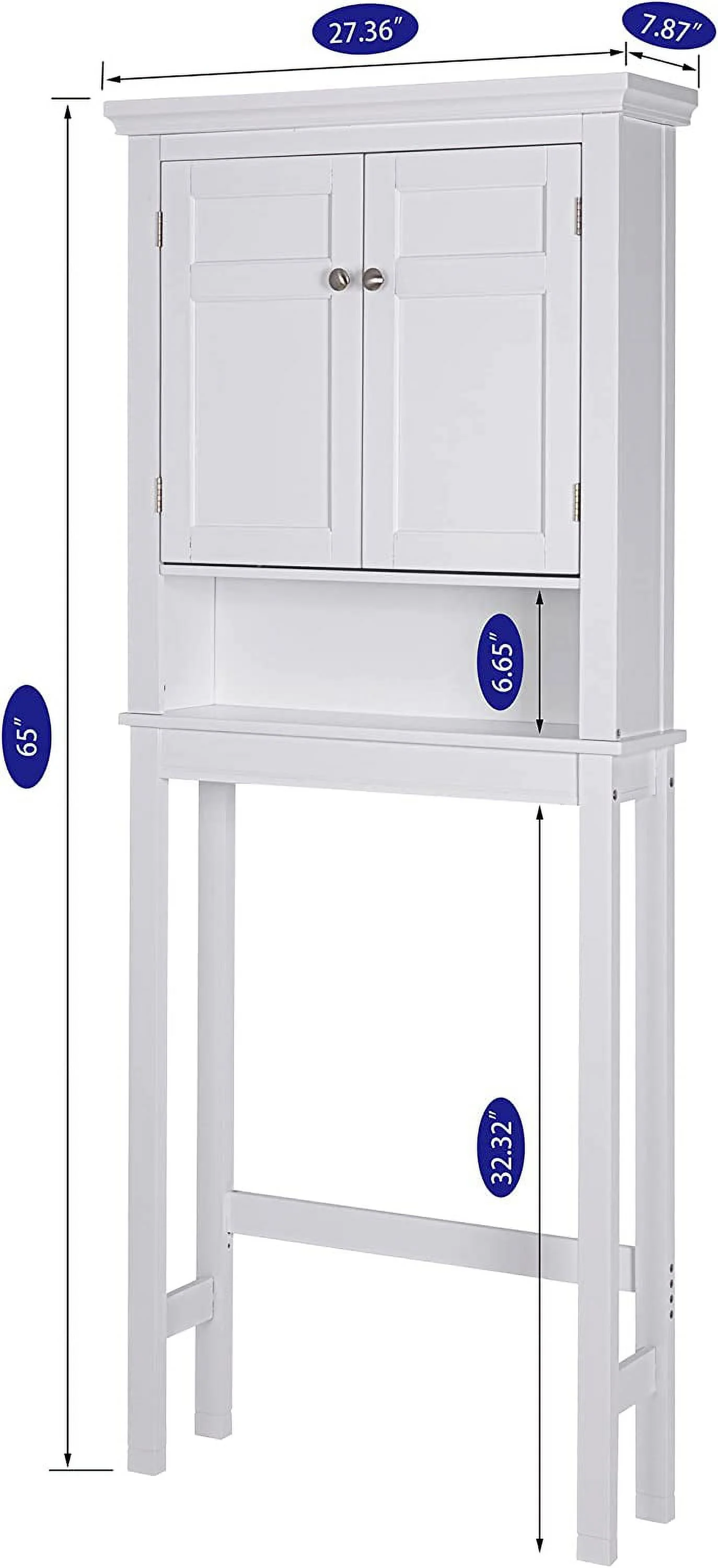 Spirich Home Bathroom over the Toilet Shelf,Bathroom Storage Organizer, White