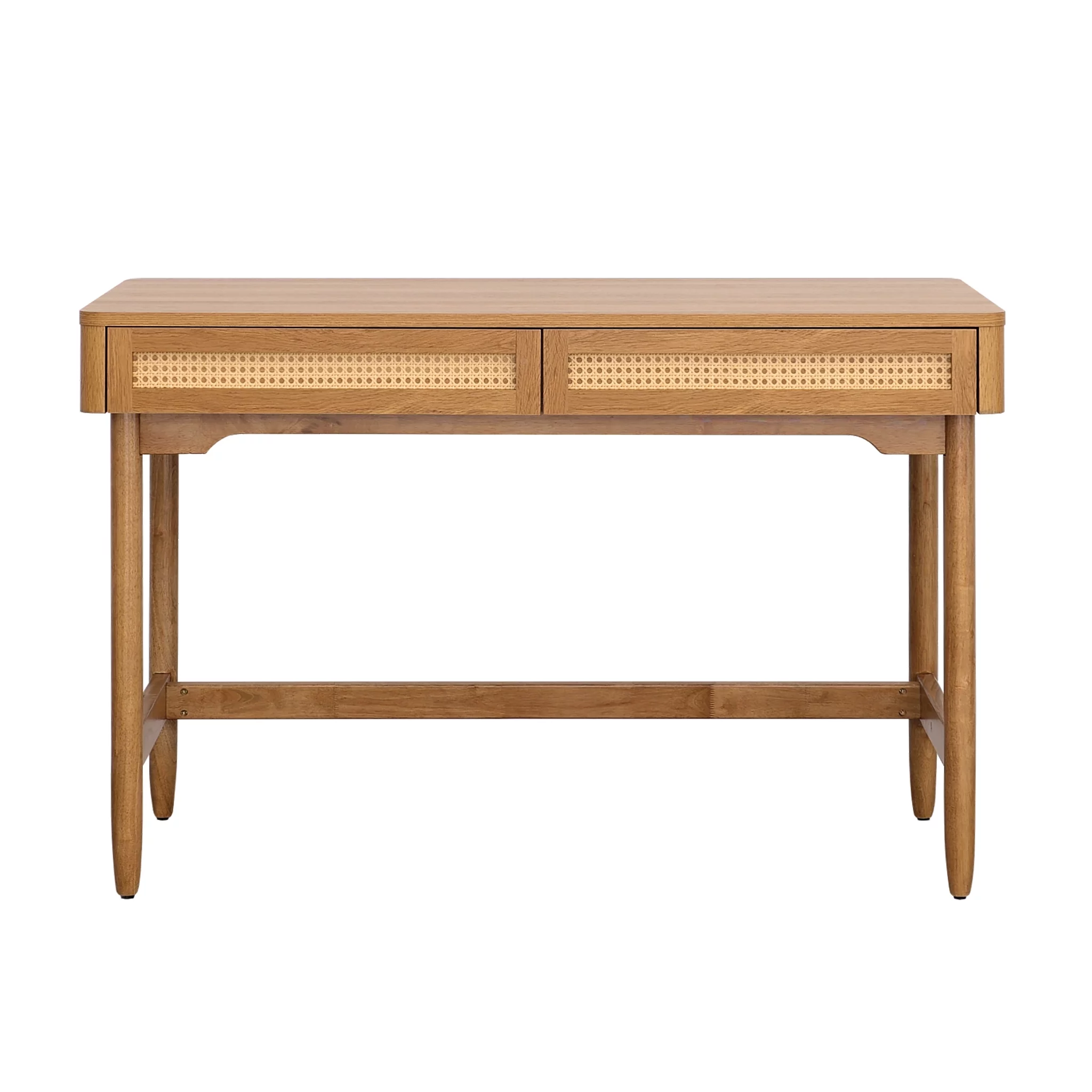 Better Homes & Gardens Springwood Caning Desk, Light Honey Finish