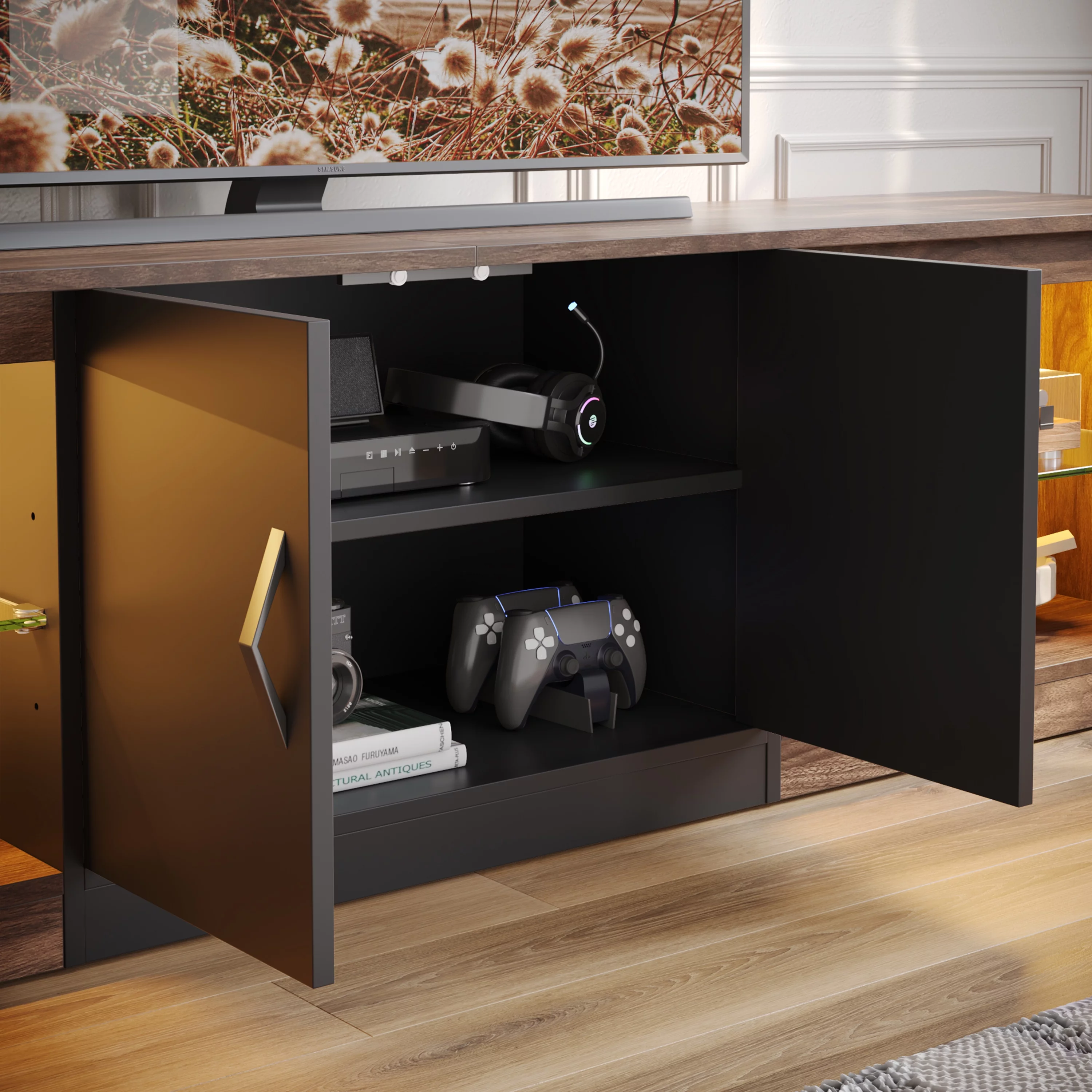 Bestier Modern TV Stand for TVs up to 75