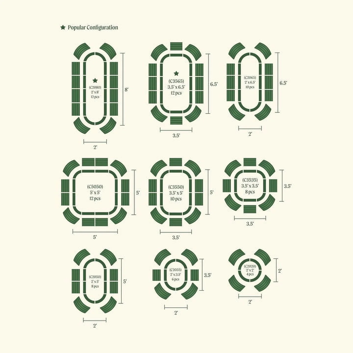 Vego Garden 2 x 8 ft Self-Watering Planter Raised Garden Bed Kits-Olive Green