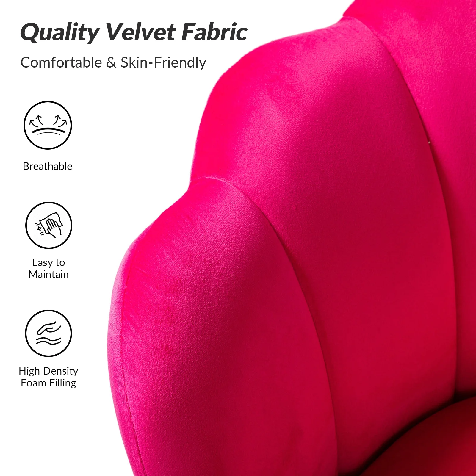 Seashell Upholstery Armchair Velvet Lounge Barrel Chair Gold Legs Home Living Room Bedroom