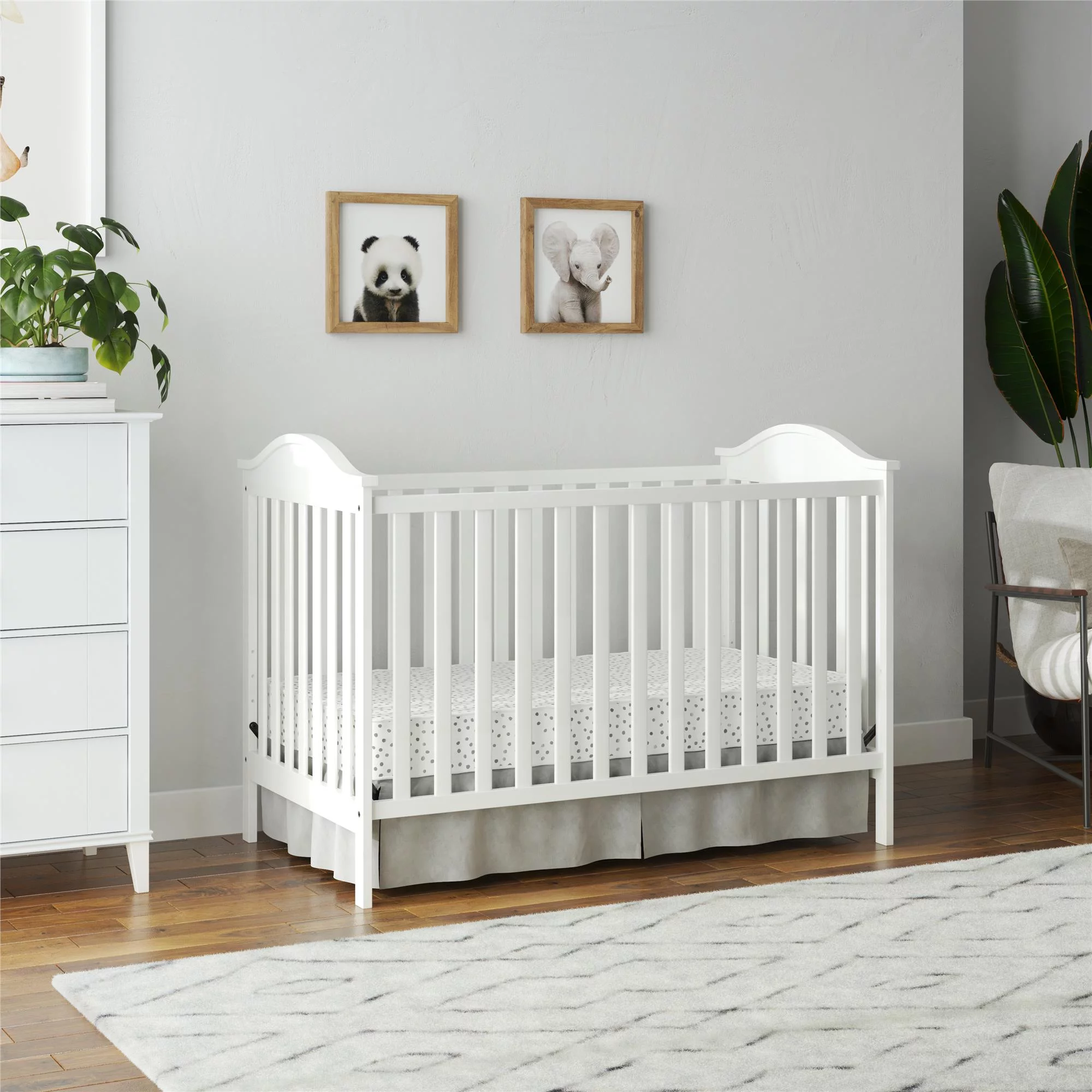 Baby Relax Adele 3-in-1 Convertible Crib, White