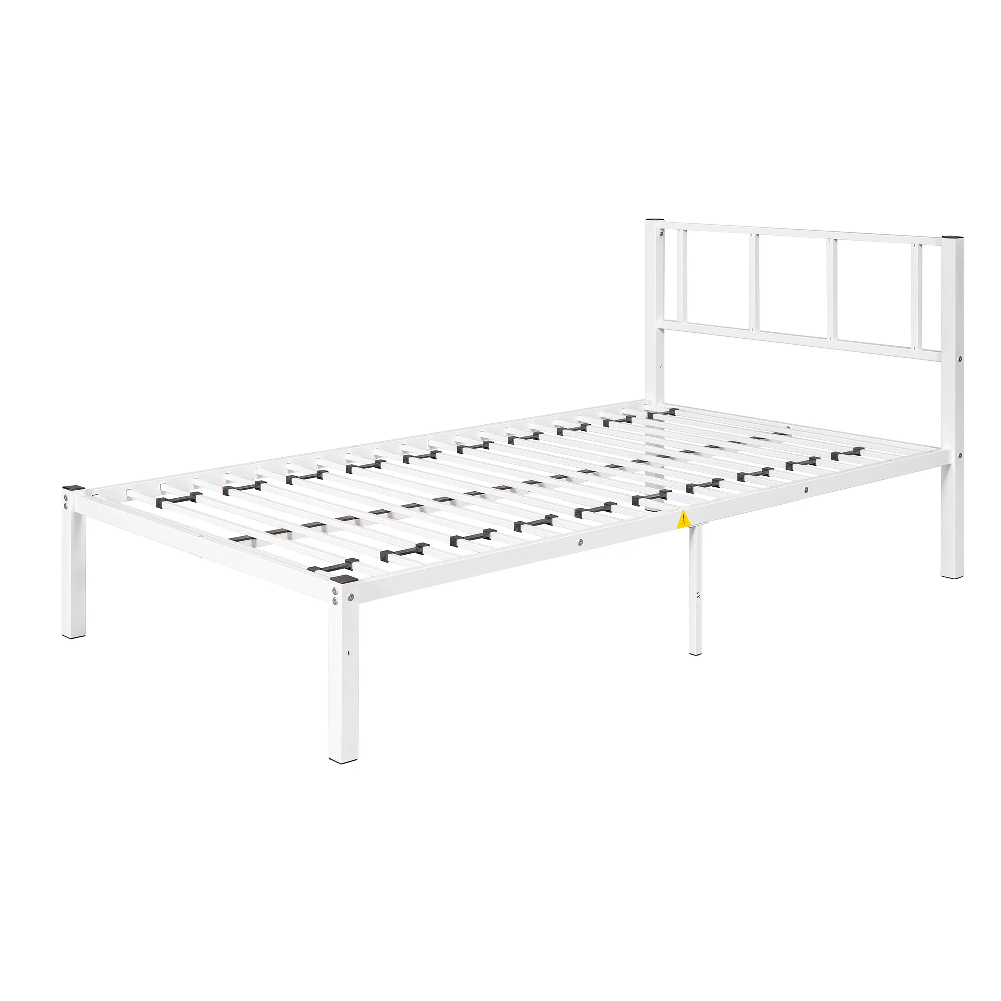 Triple Metal Bunk Bed Twin over Twin with Ladder for Kids, Boys & Girls, Convertible Bunk Set, White