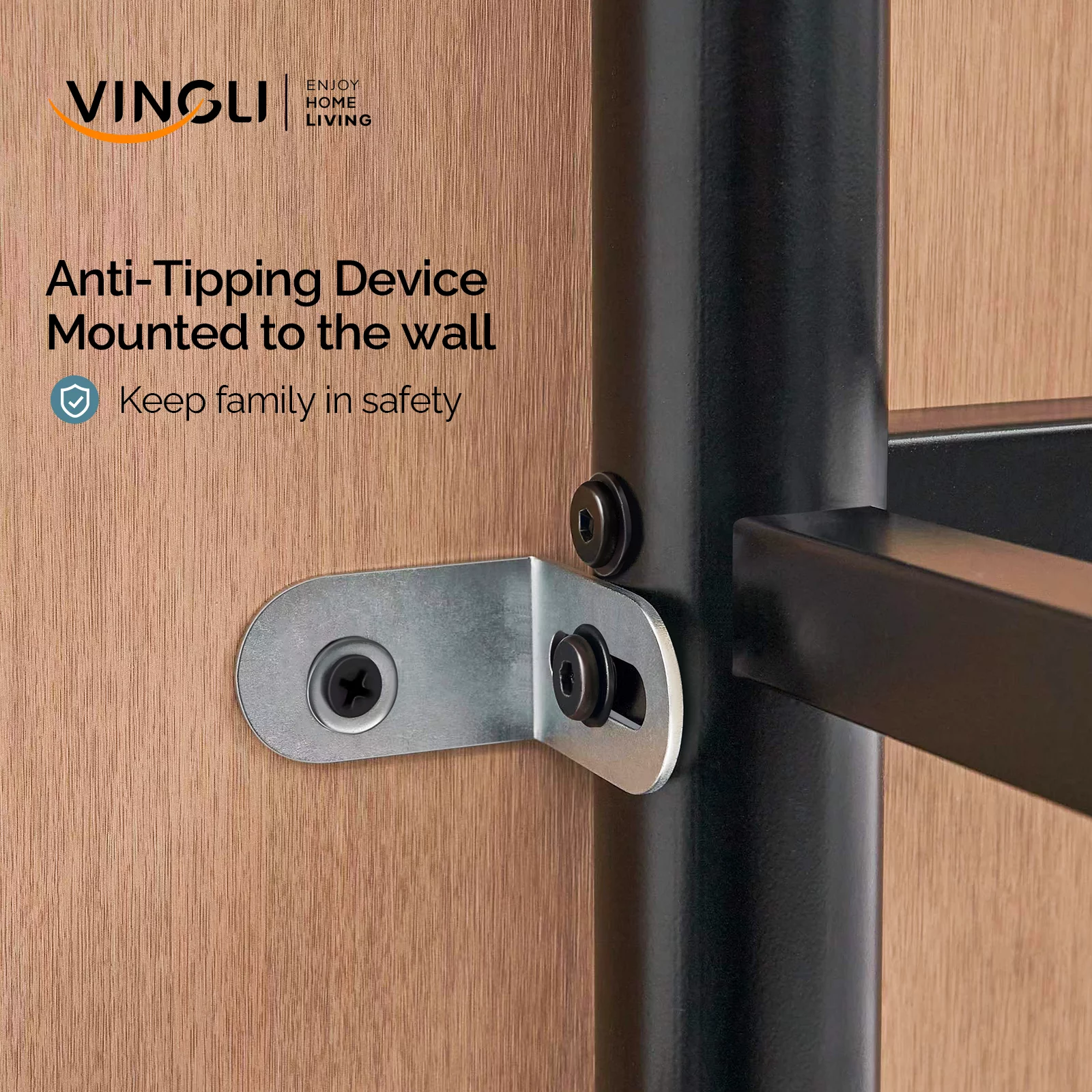 VINGLI Metal Loft Bed with Stairs and Flat Rung, Junior Loft Bed Twin Size High Loft Bed for Kids/Teens/Adults, No Box Spring Required, Black