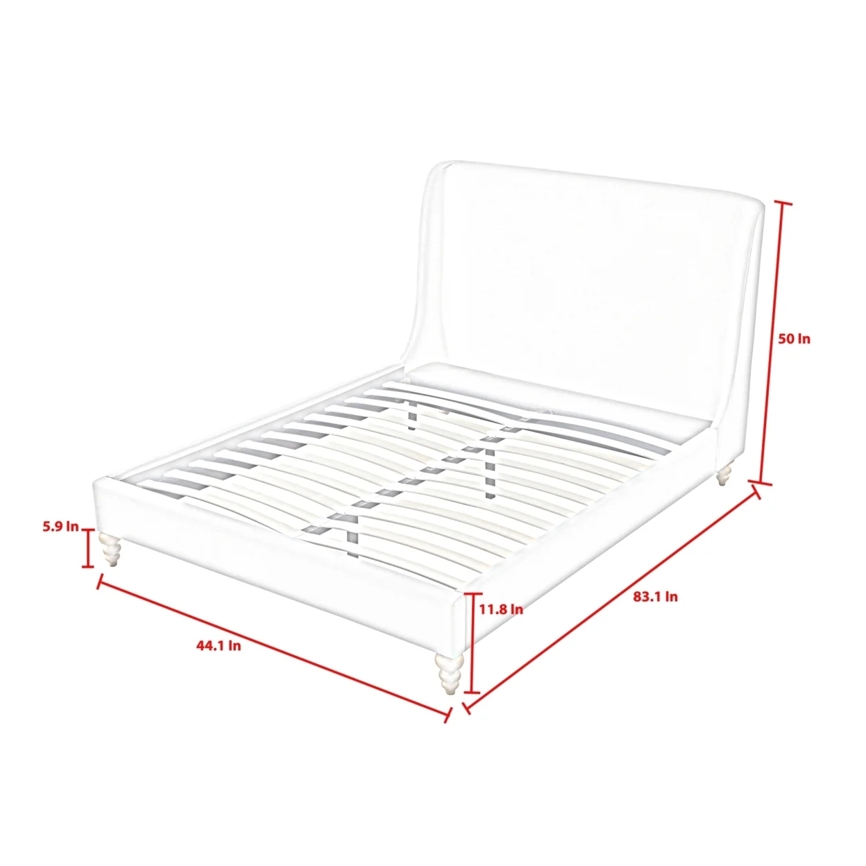 Rosalyn Bed-Wingback-Upholstered-Slats Included