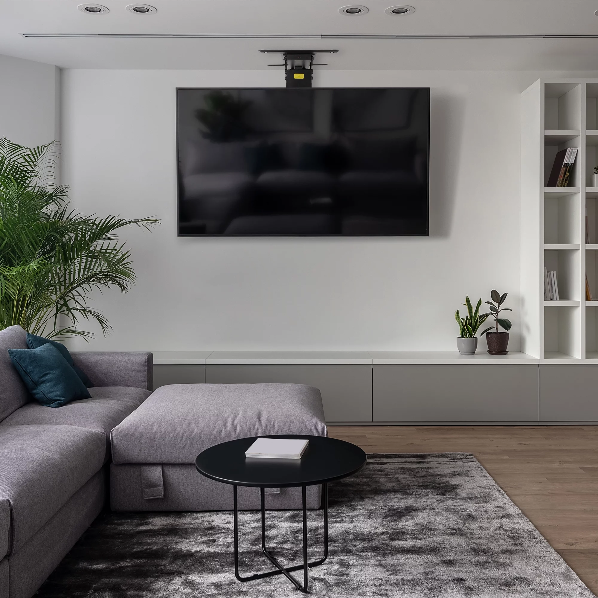 VIVO Motorized Flip Down Pitched Roof Ceiling TV Mount for 40