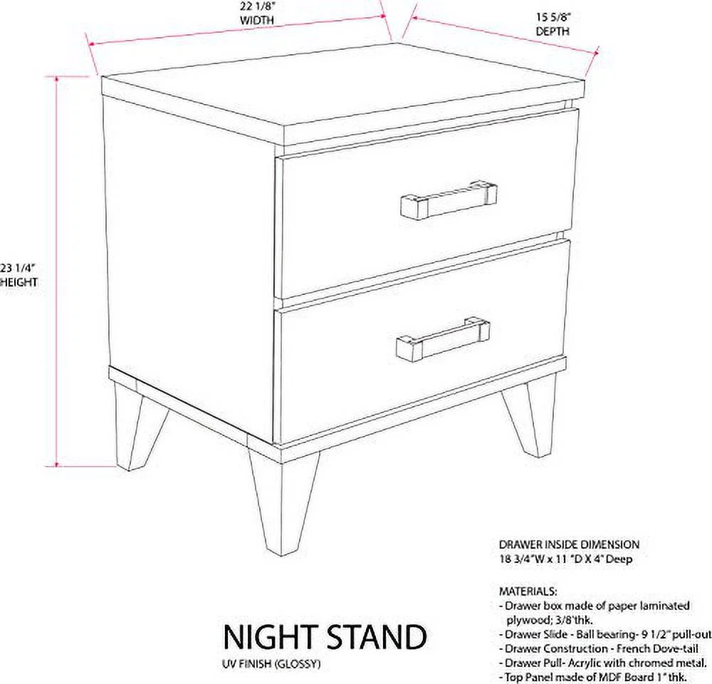 Kings Brand Furniture Madison 6-Piece King Size Black Bedroom Set. Bed, Dresser, Mirror, Chest & 2 Nightstands