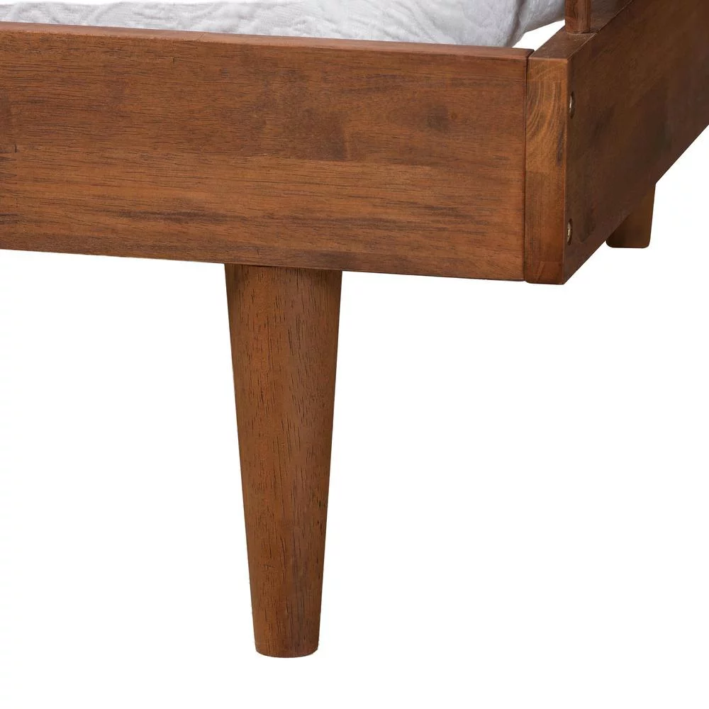 Baxton Studio Matilda Mid-Century Modern Ash Walnut Finished Wood Twin Size Daybed
