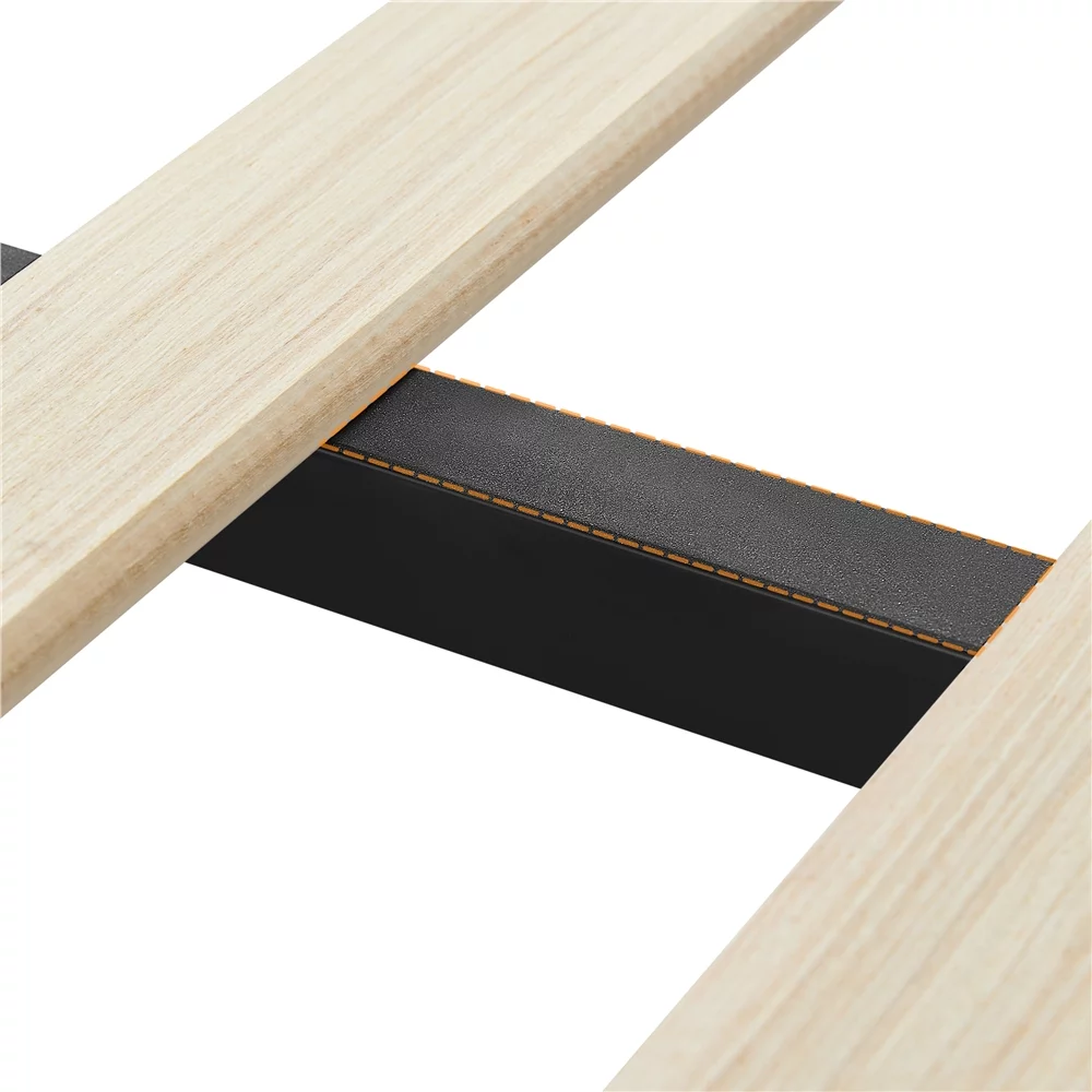 Easyfashion Upholstered Full Bed with Adjustable Headboard for Adult, Dark Gray