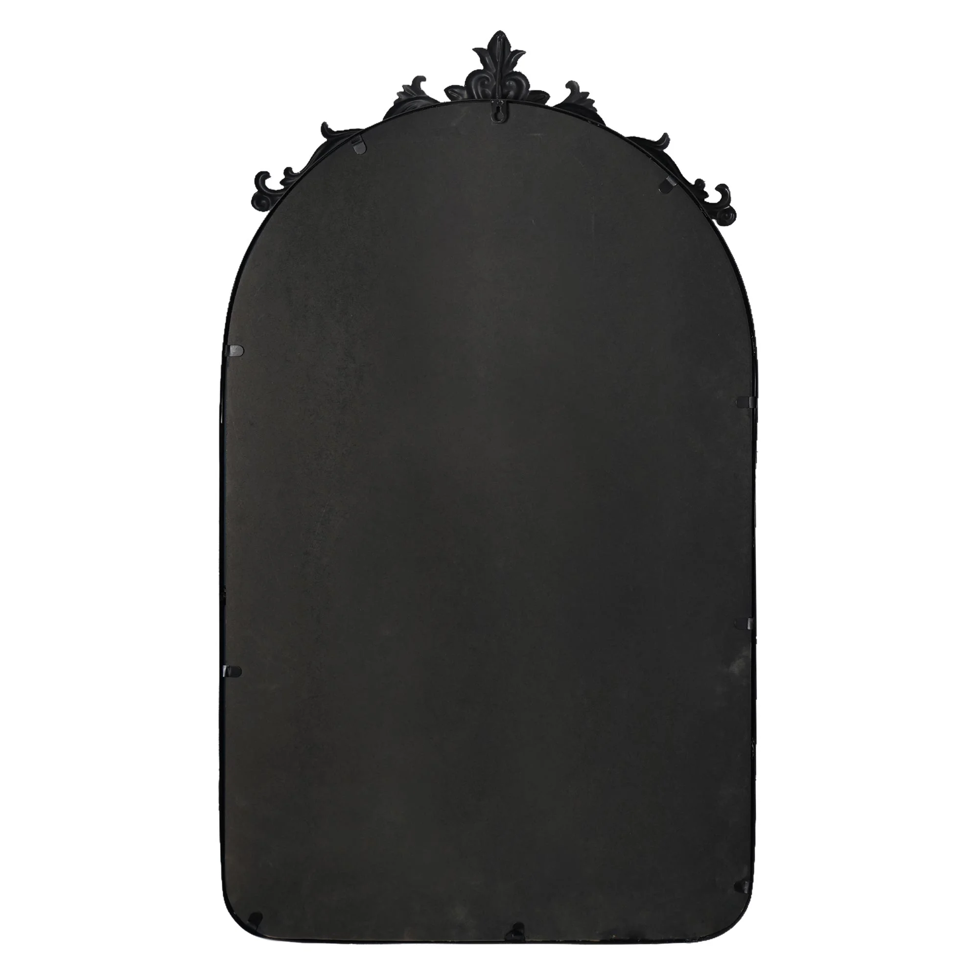 Head West Arch Black Ornate Metal Framed Accent Wall Mirror- 22