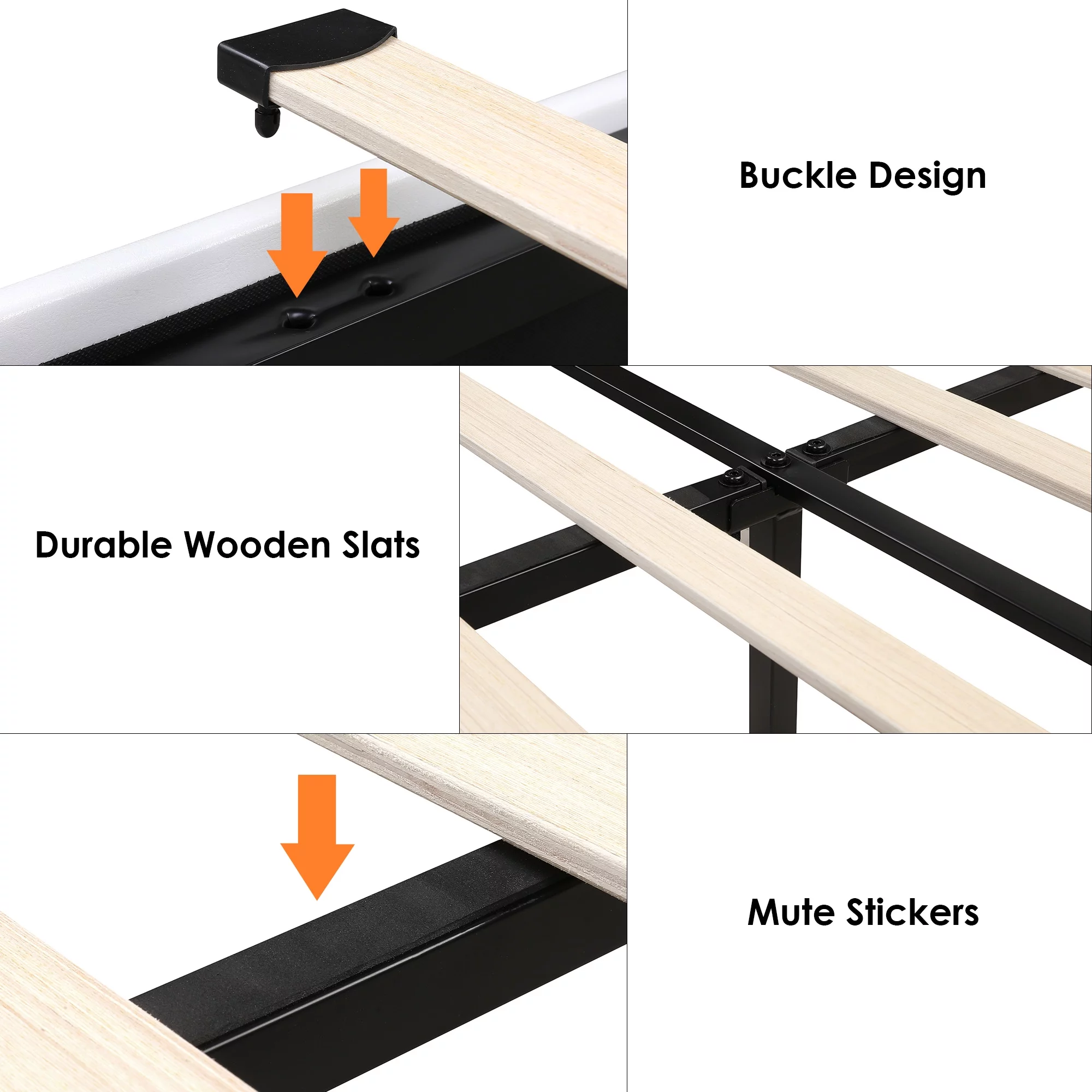 Homfa Queen Size Bed, 54.3” Tall Modern Velvet Tufted Upholstered Platform Bed Frame with Deep Button Wingback Headboard, Beige