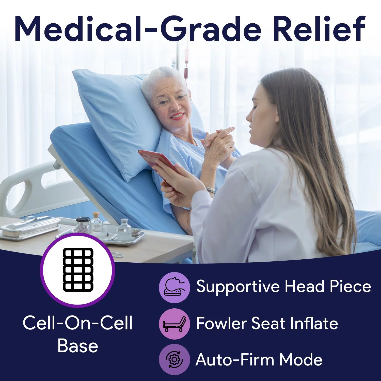 Proheal Low Air Loss Alternating Pressure Air Mattress with Pump - 36” x 80” x 8