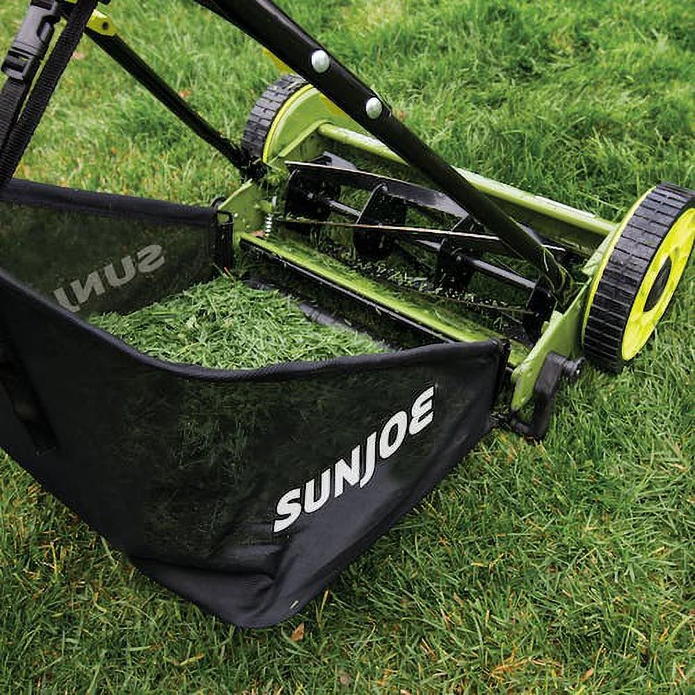 Sun Joe 16-inch Manual Reel Mower W/ Grass Catcher, 4-Position