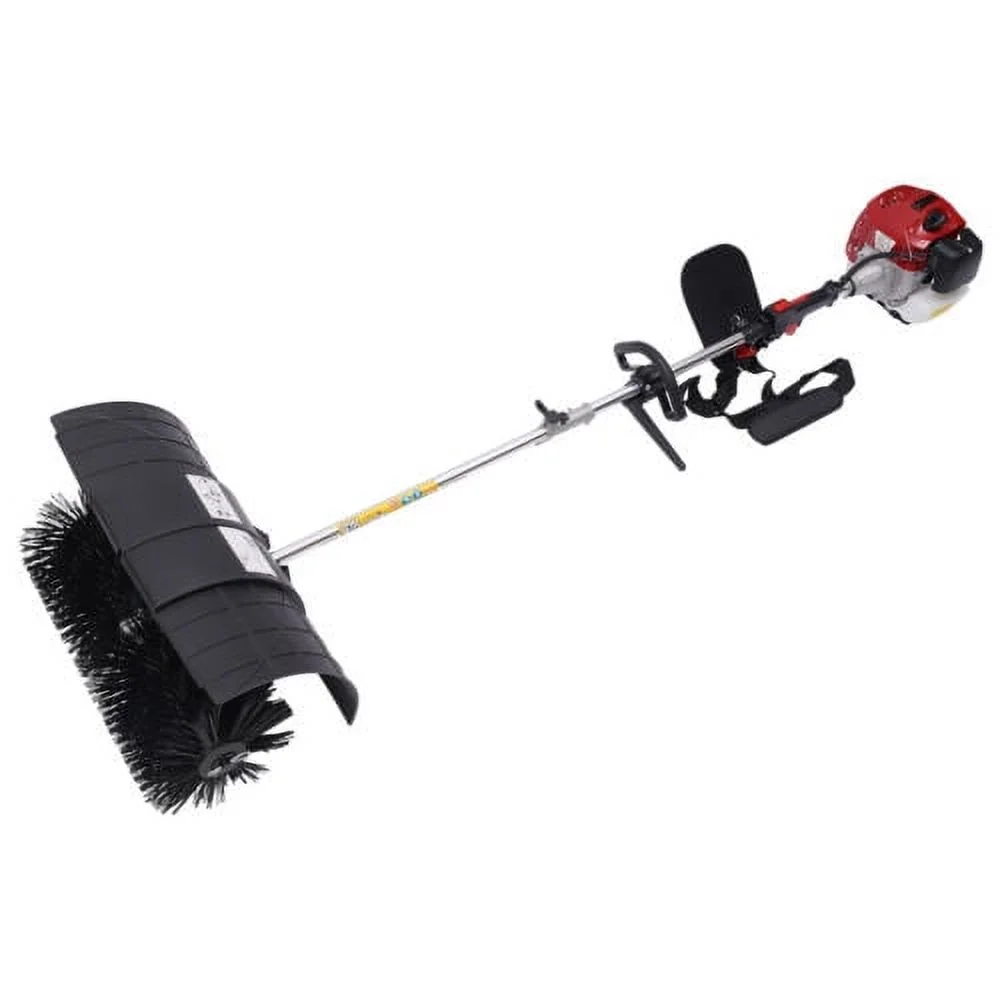 Handheld Walk Behind Sweeper 52CC 2Stroke Gas Power Broom Cleaning Driveway Tool