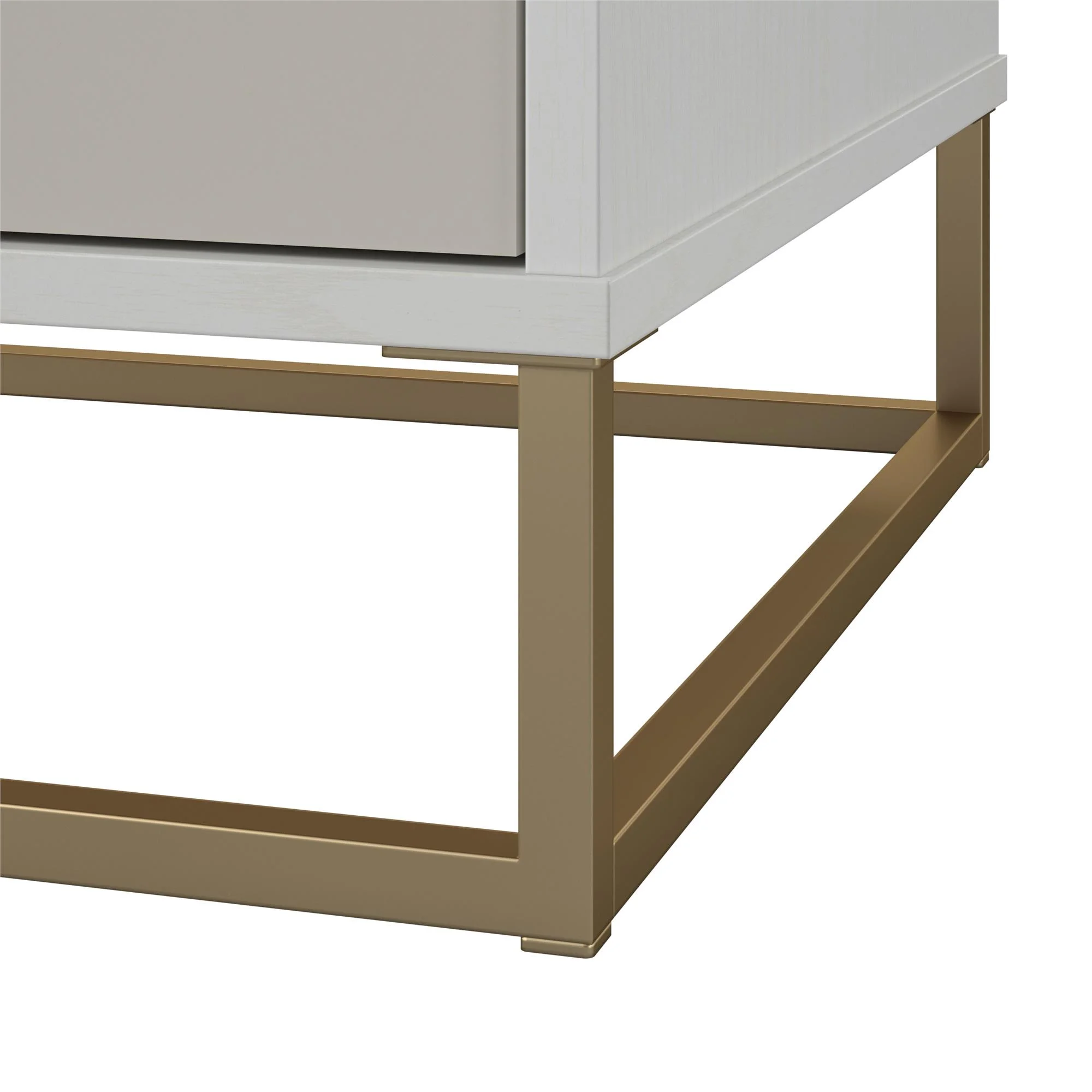 Kelly Accent Cabinet, White/Taupe