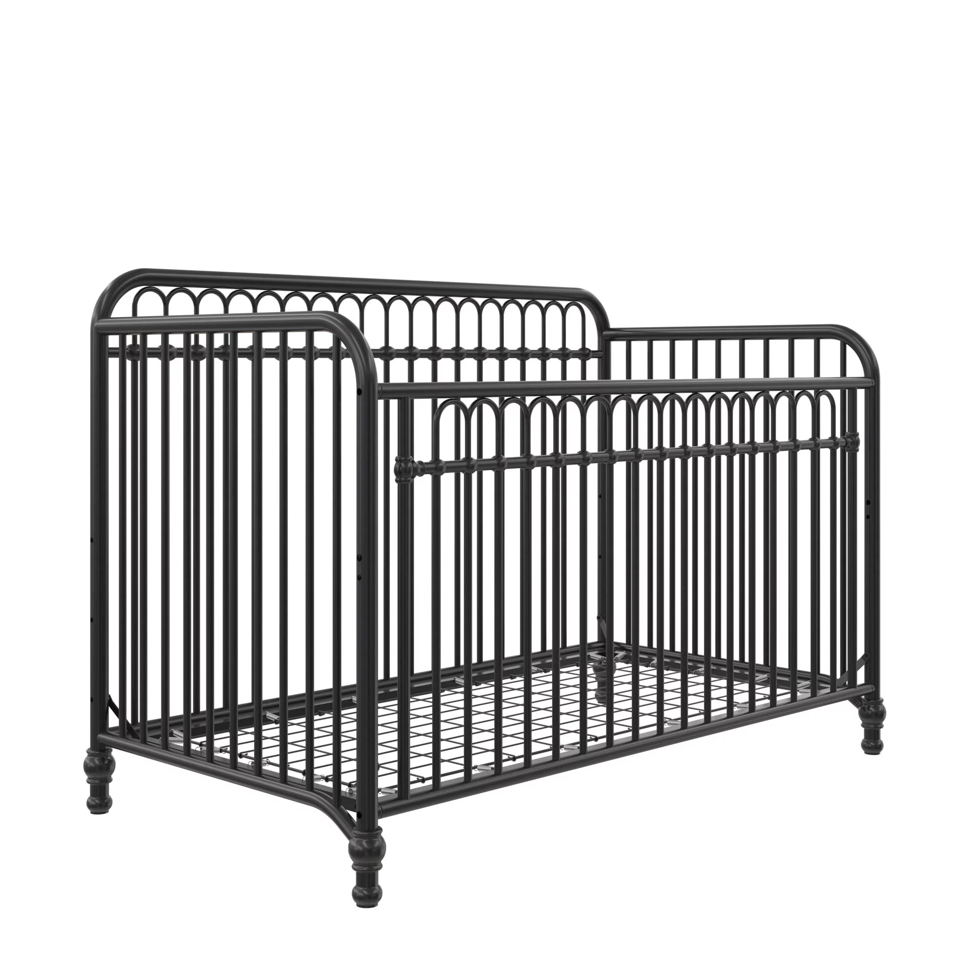 Little Seeds Raven 3-in-1 Convertible Metal Crib, Nursery Furniture, Black