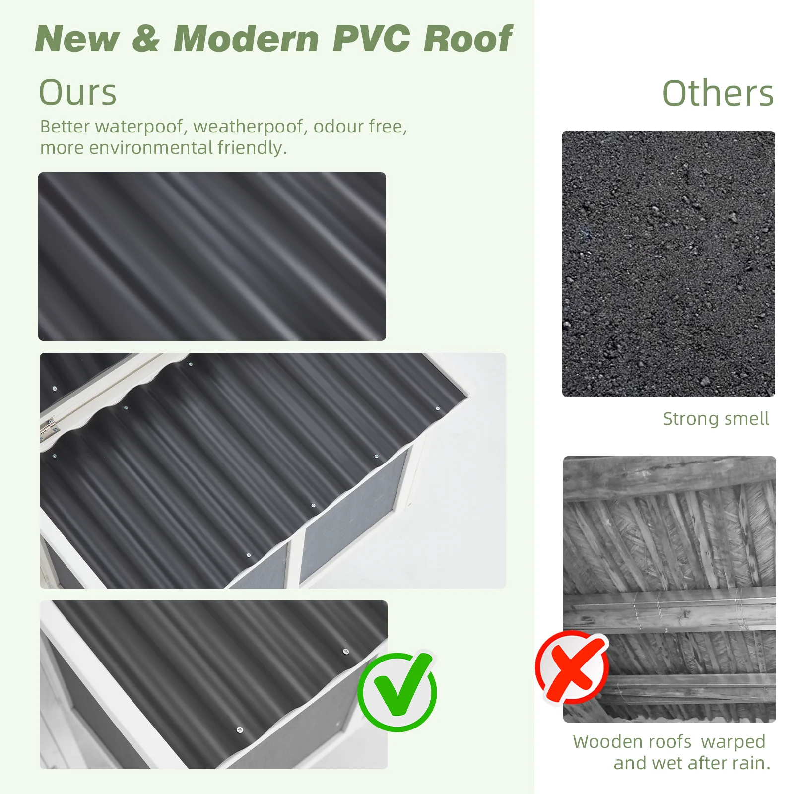 YODOLLA 84” Large Chicken Coop Outdoor Wooden Hen House Poultry Cage with 2 Nesting Boxes & Removable Tray,Gray