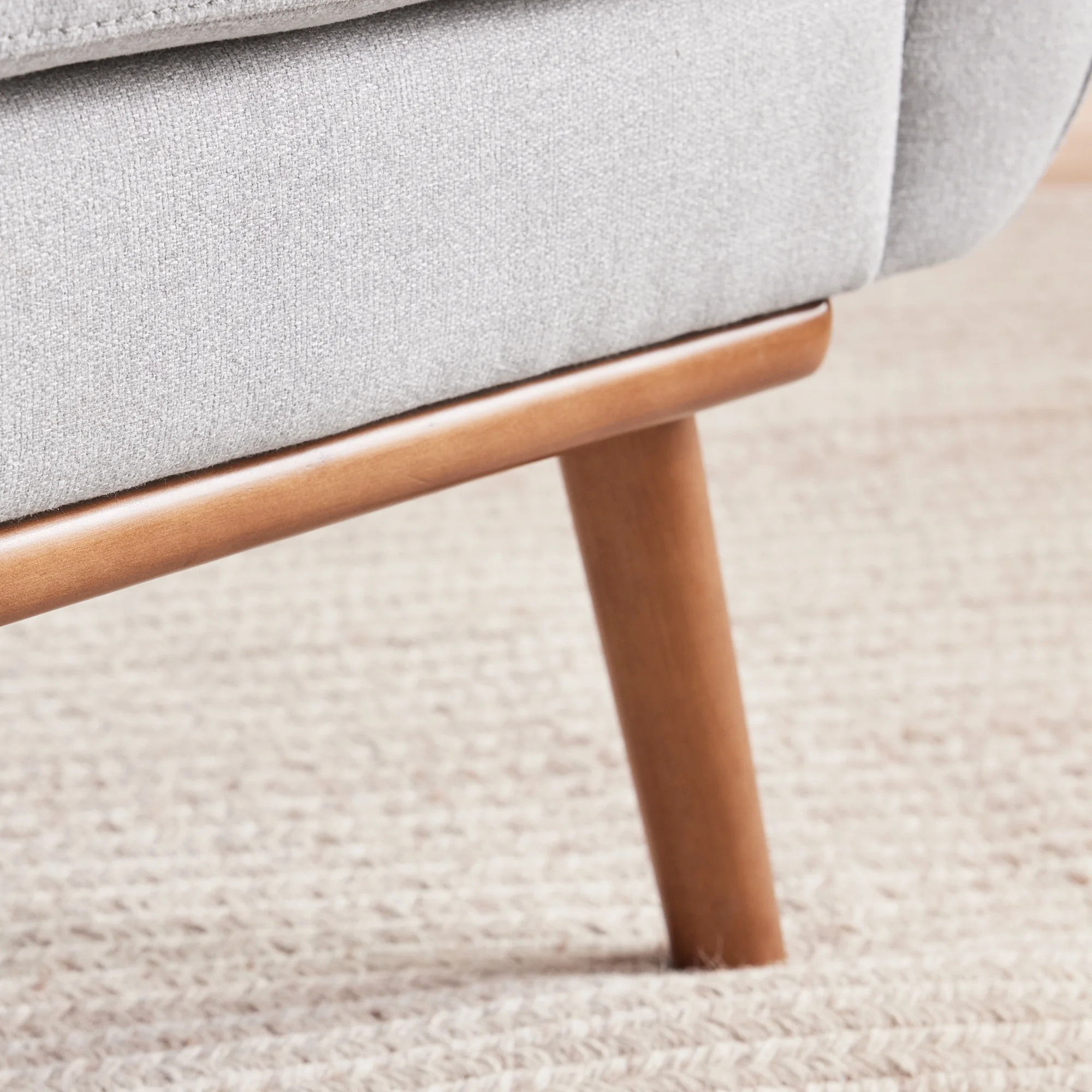 HUIMO Linen Fabric Accent Chair, Mid Century Modern Arm Chair for Living Room, Button Tufted Upholstered Armchair Comfy Reading Sofa for Bedroom, Club Chair (Gray)