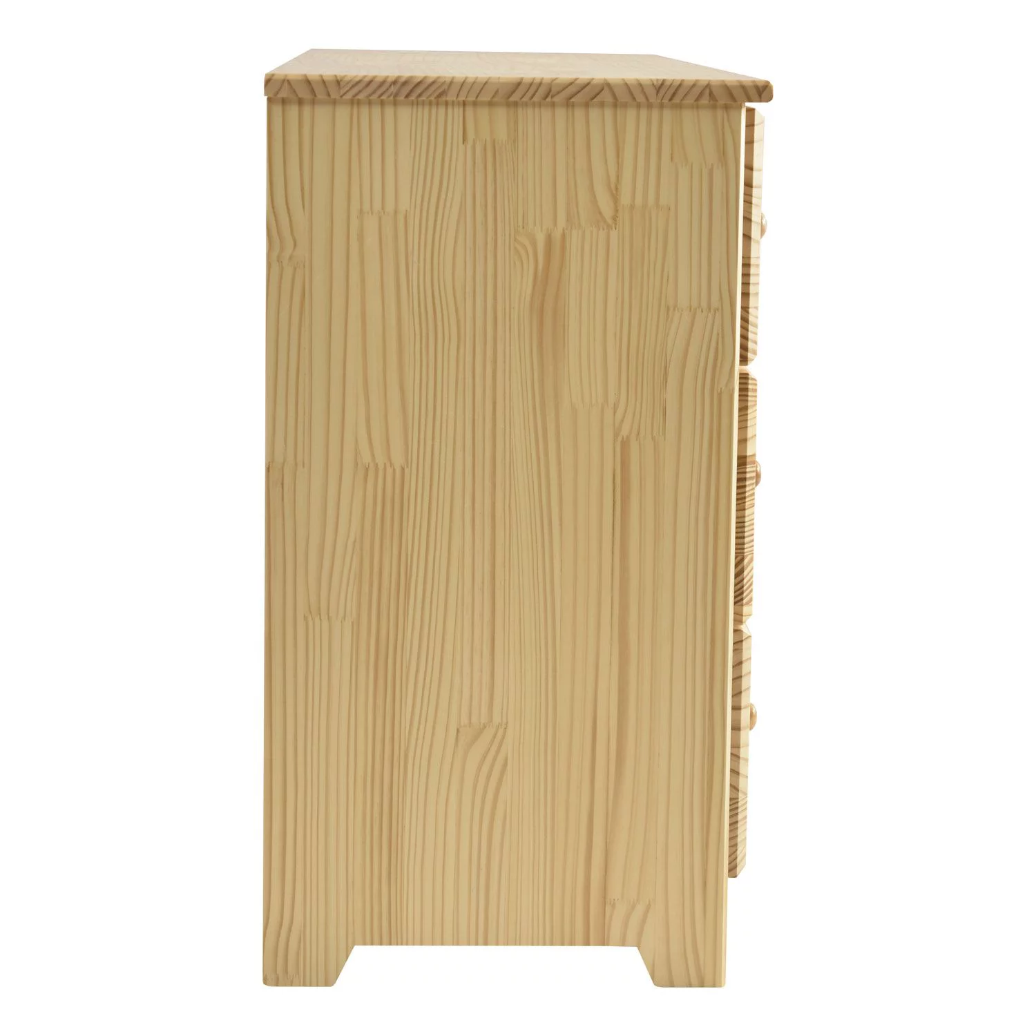 Better Home Products Solid Pine Wood 6 Drawer Double Dresser in Natural.