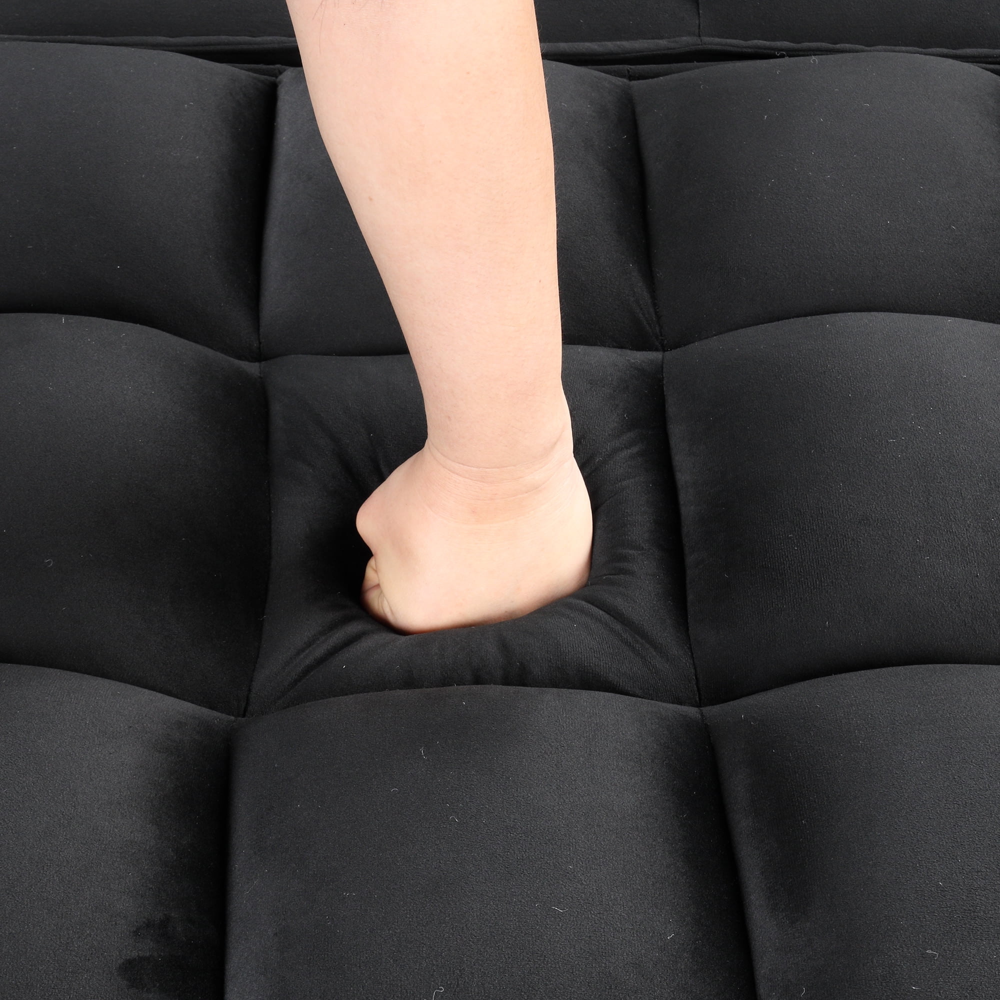 Hombay Modern Convertible Sleeper Sofa Bed, Folding Futon Couch Loveseat with Cup Holder and USB Charging Ports for Living Room Bedroom Apartment