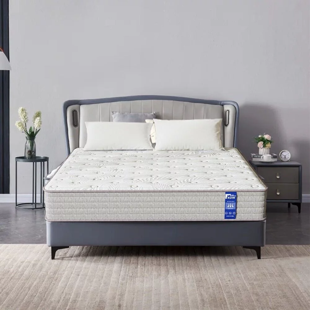 KOW® 12 inch Full Size Gel Memory Foam Mattress in a box,Medium Firm,Pressure Relief,5 Zones Support,Egde Support