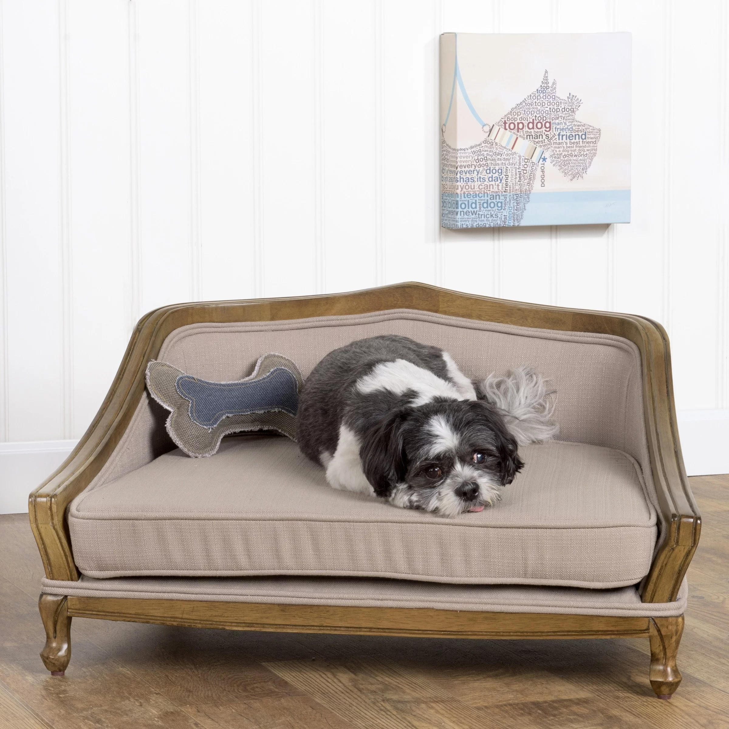 HomePop Decorative Pet Bed Arched Wood Frame