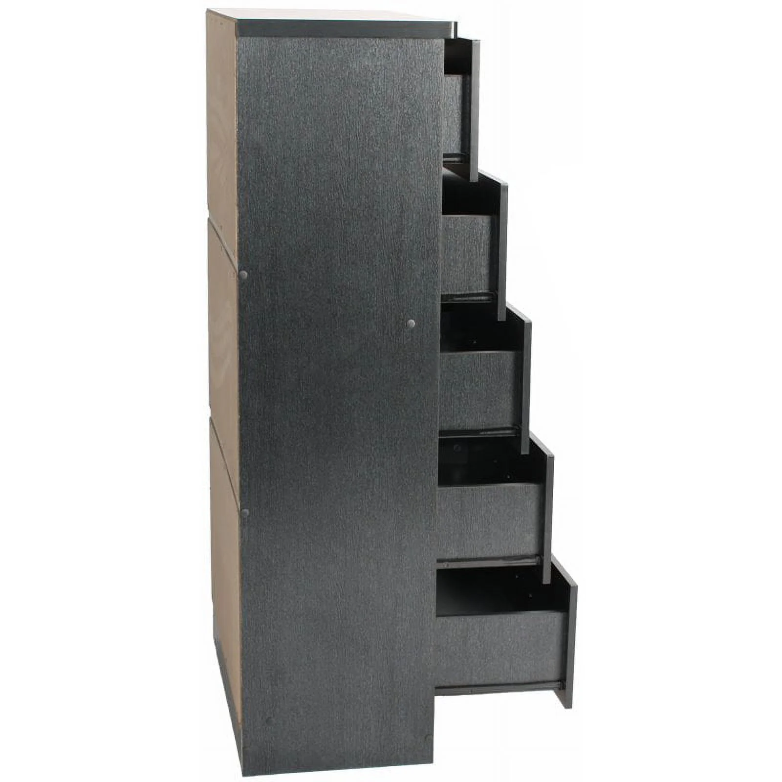 Home Square 2-Piece Set with Full Bed and Chest Bedroom Dresser in Black