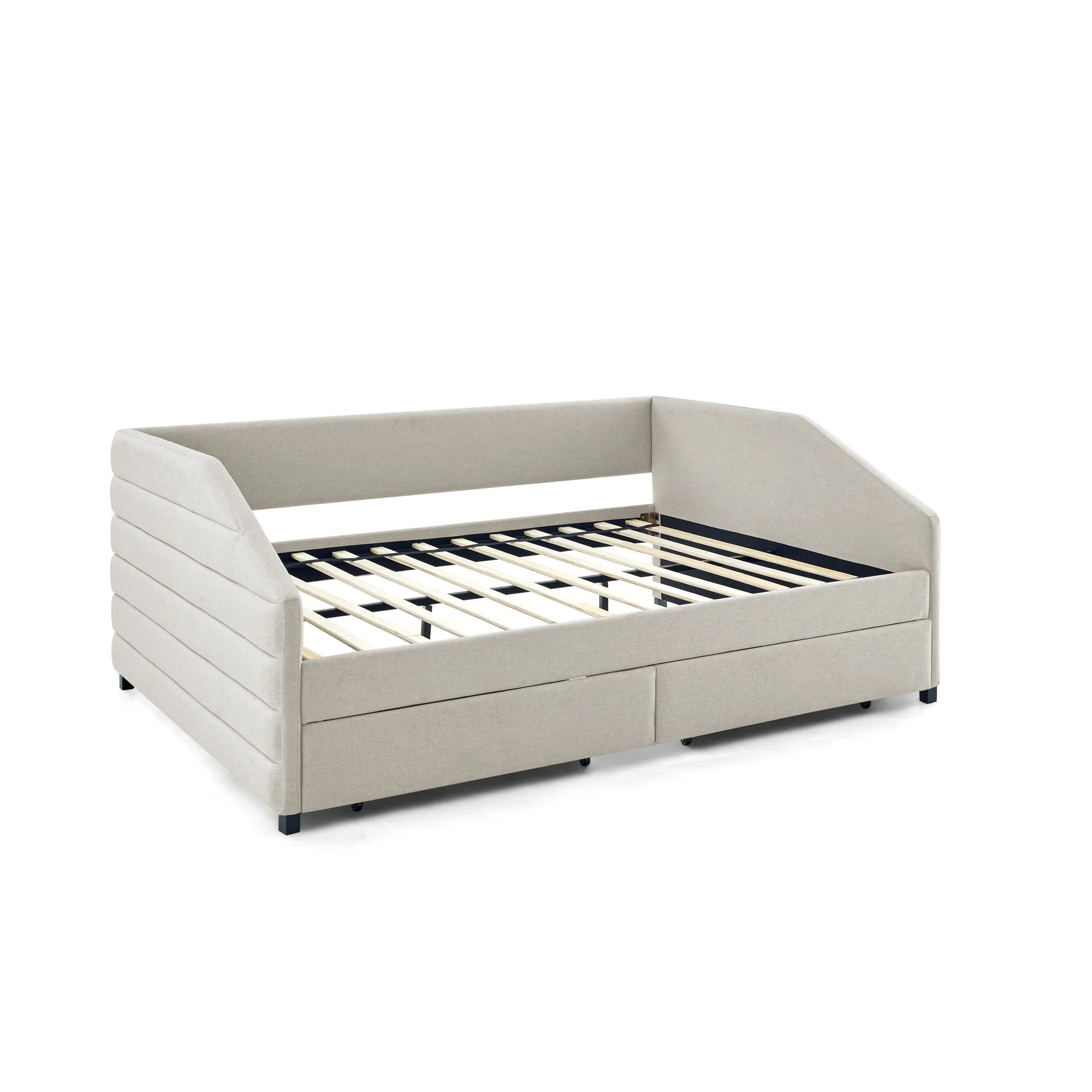 Goci Queen size Daybed with Drawers - Beige