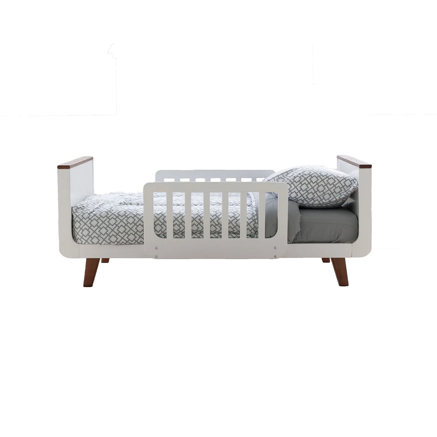 Little Partners MOD Toddler Bed W/ Head & Foot Board, White & Espresso