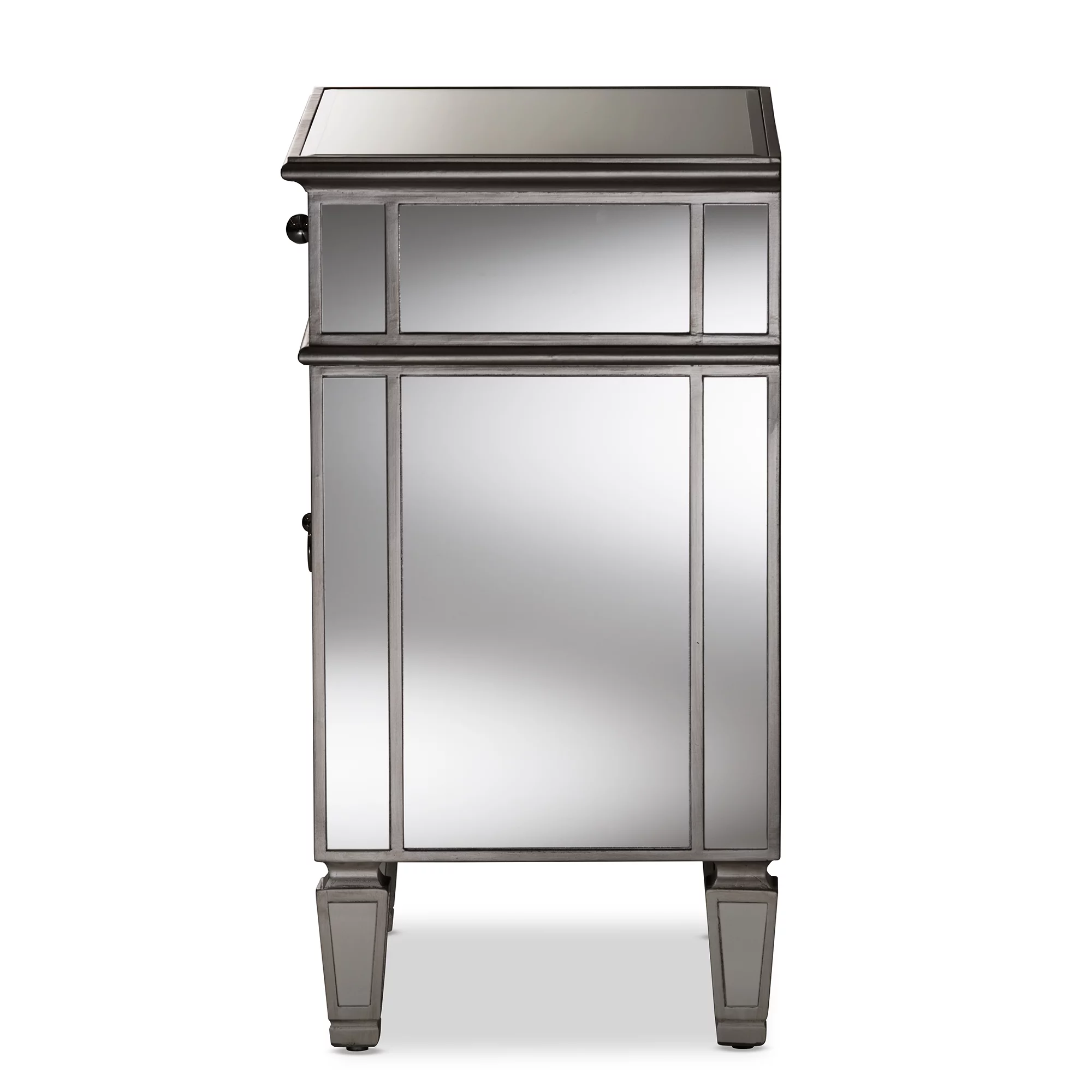 Baxton Studio Edeline Hollywood Regency Glamour Style Mirrored 3-Drawer Cabinet