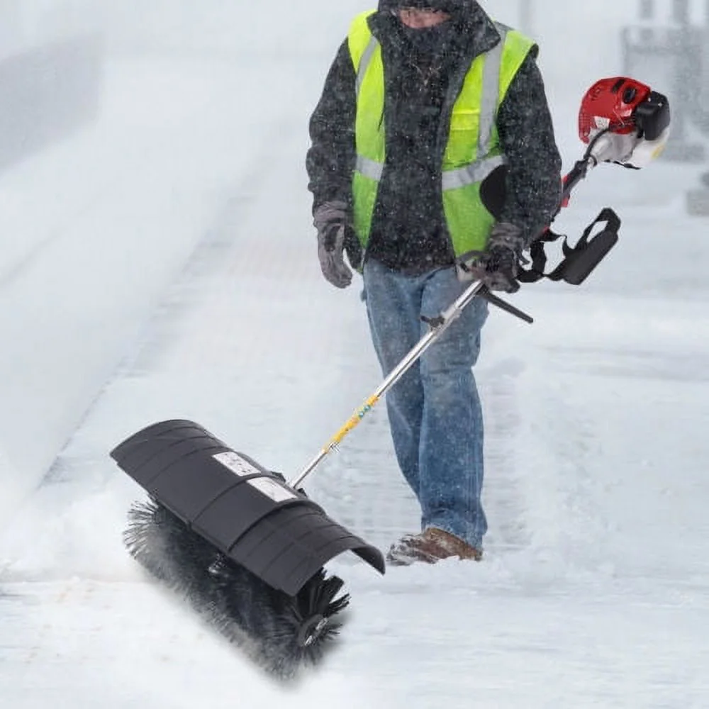 Handheld Walk Behind Sweeper 52CC 2Stroke Gas Power Broom Cleaning Driveway Tool