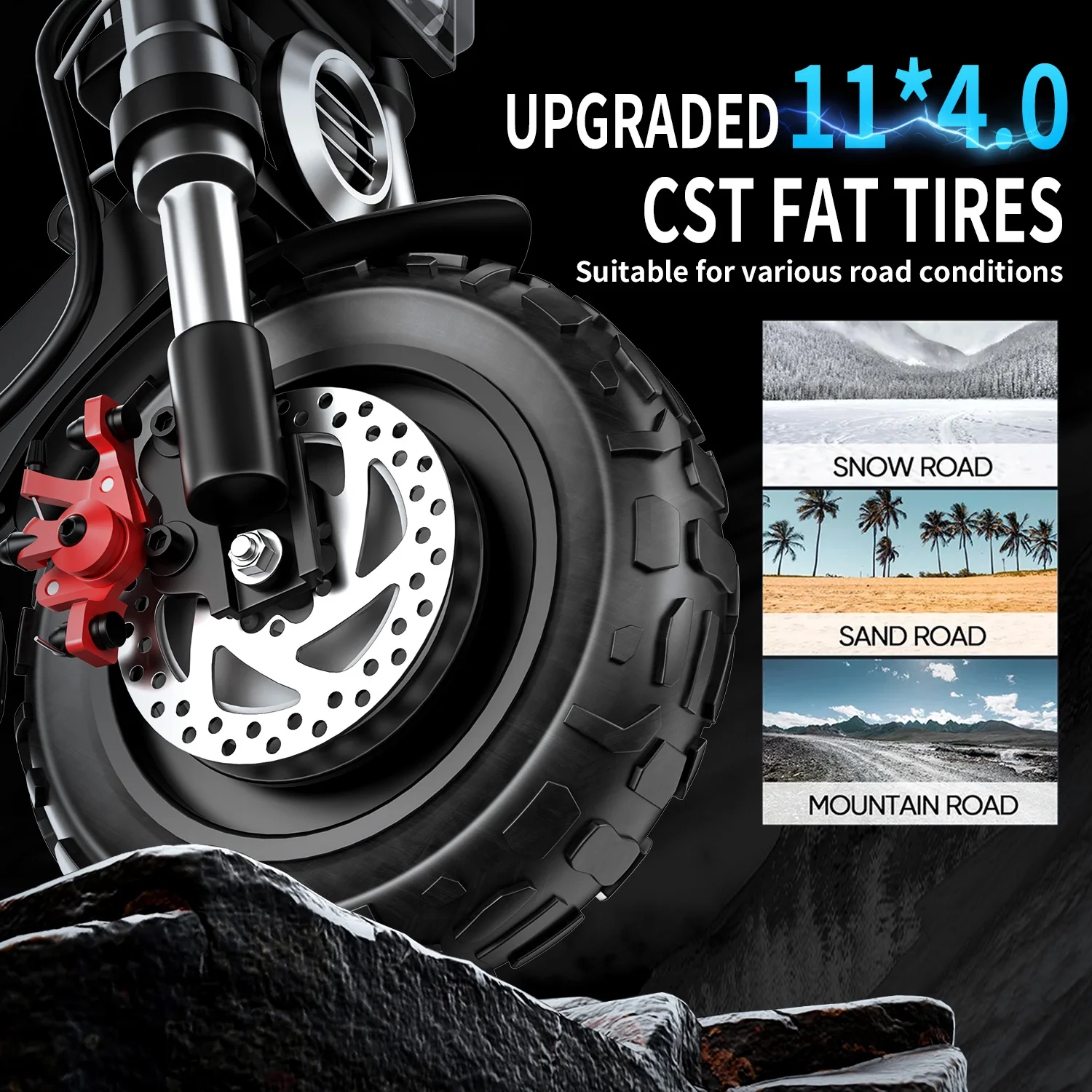 ASKGO Electric Scooter Adults, 2400W Dual Motor Heavy Duty Electric Scooter, 35MPH 45Miles Range Electric Scooter with Seat, 11