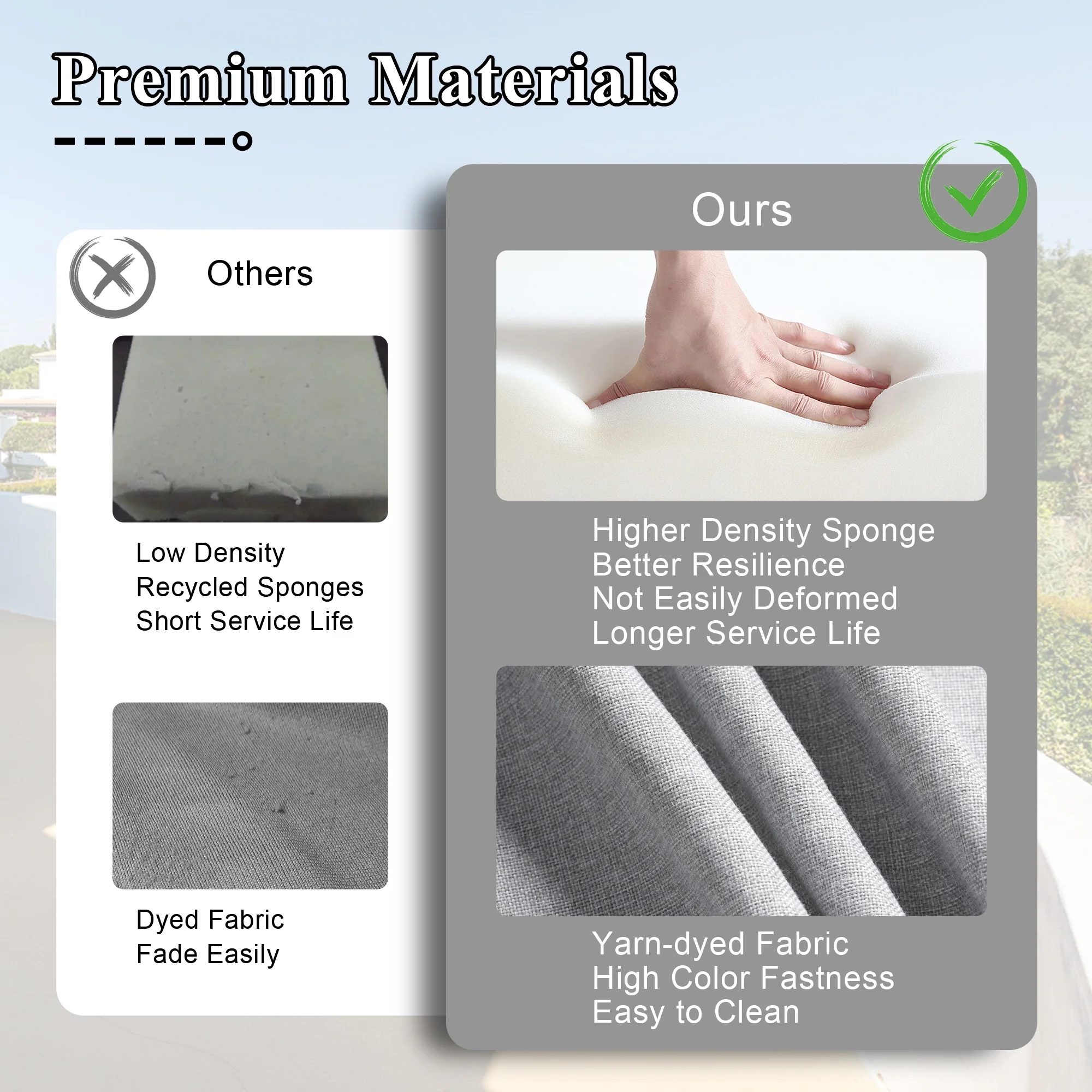 Vcatnet 5 Pieces Outdoor Patio Furniture All Weather Wicker High-Back Conversation Set with Rocking Swivel Chairs and Solar Lamp Coffee Table,Gray