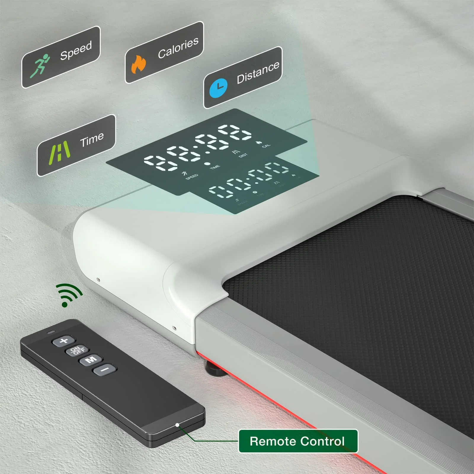 SSPHPPLIE SupeRun Walking Pad 300lb, 40*16 Walking Area Under Desk Treadmillwith Remote Control ,2 in 1 Portable Walking Pad Treadmill for Home/Office/Exercise(White)