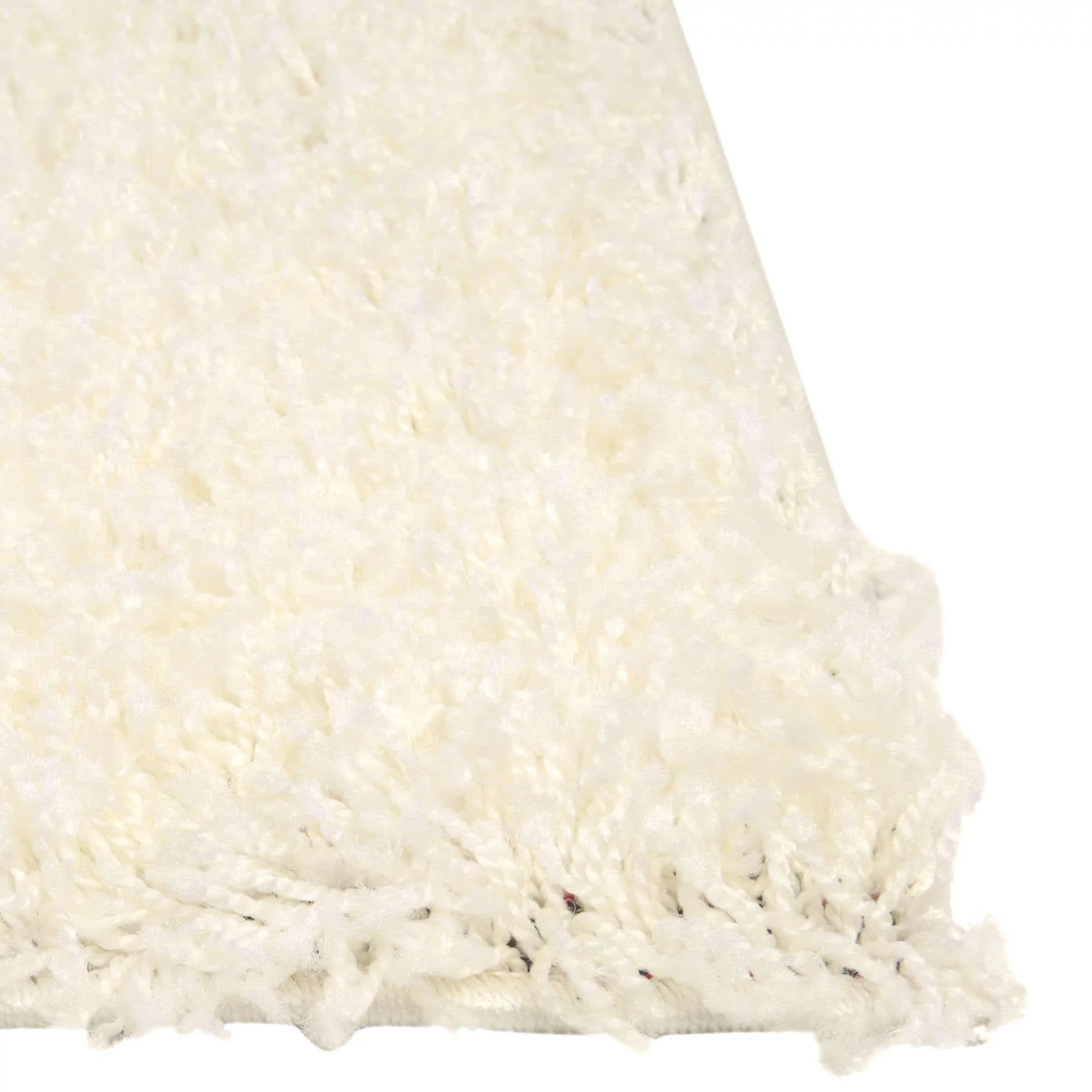 Unique Loom Solid Shag Rug Snow White 9' x 12' Rectangle Solid Modern Perfect For Living Room Bed Room Dining Room Office