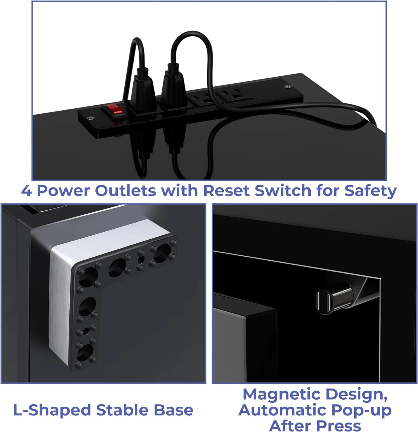 RUNFAYBIU LED TV Stand Black High Gloss for 55/65/70/75 inch TV  Modern Entertainment Center with   Gaming TV Stand  Media Console with Lights  Power Outlet  Adjustable   Living Room  Bed